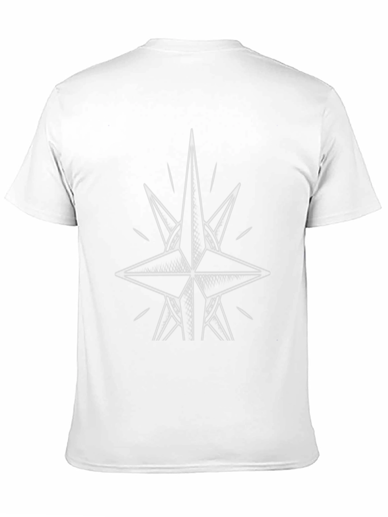 Black Tee with Geometric Star Design