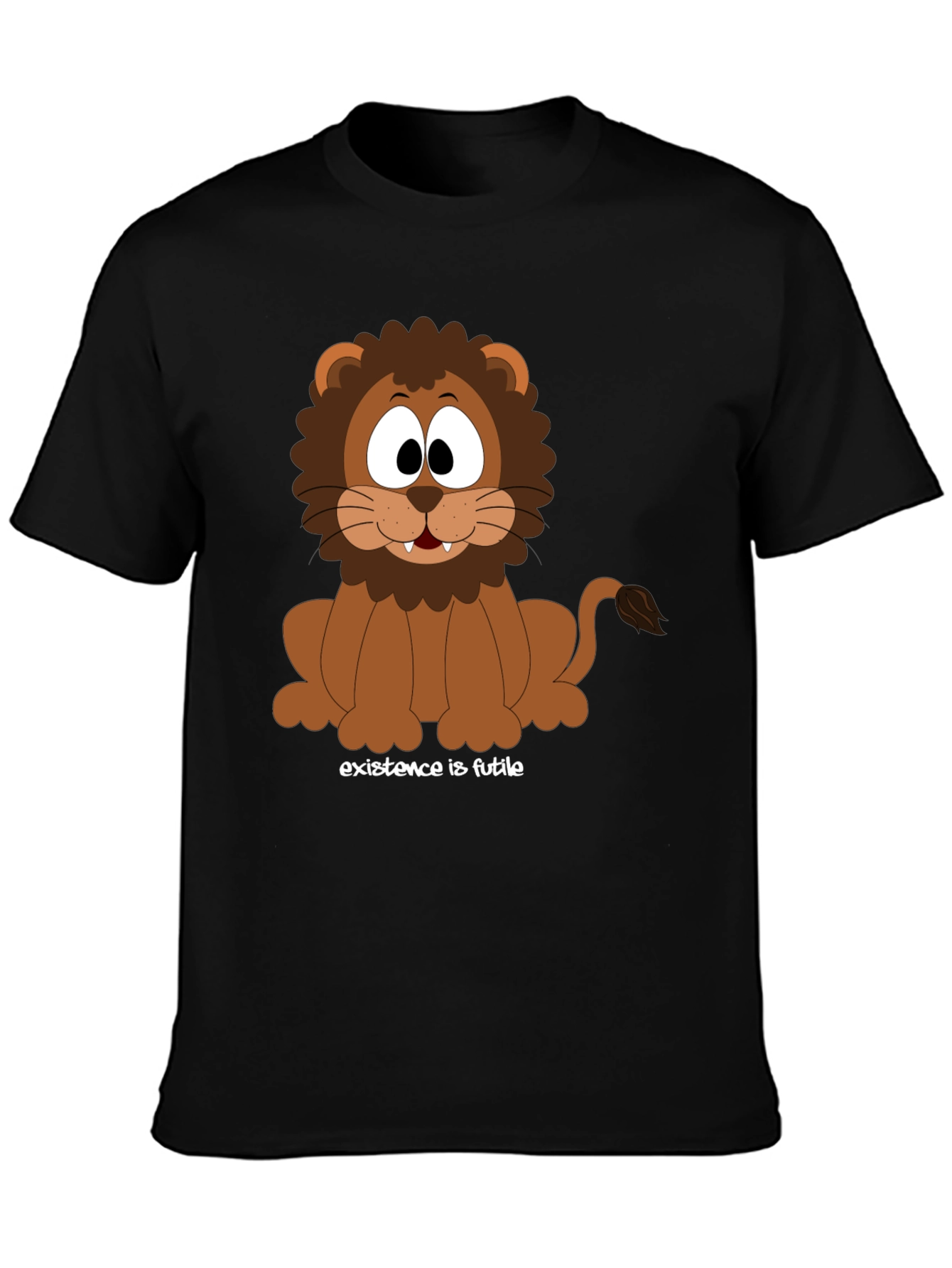 Cartoon Lion T-Shirt - Existence is Futile Design