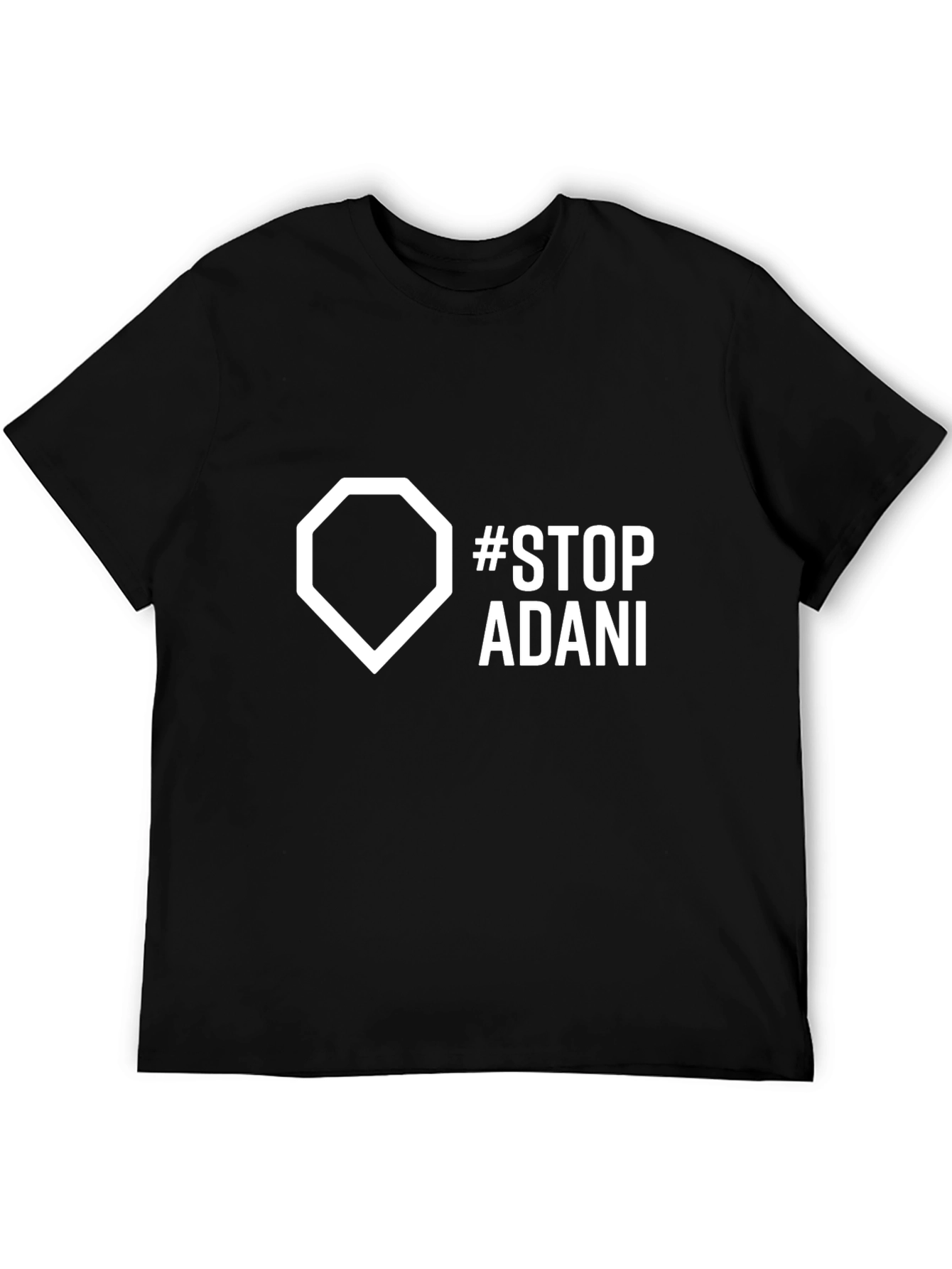 Stop Adani Graphic Tee - Black Cotton Activist Shirt