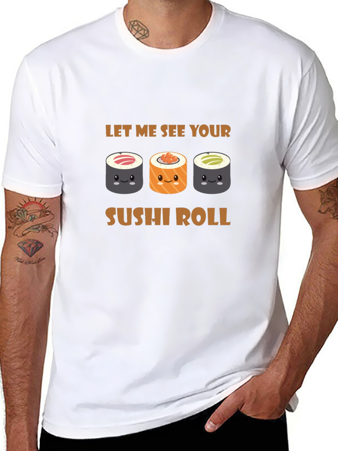 Sushi Roll Graphic Tee - Funny Food Pun T-Shirt