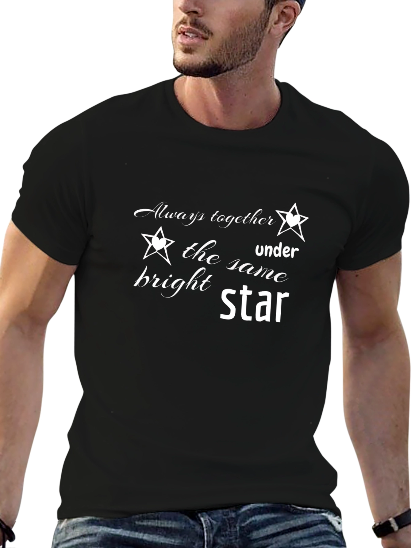 Always Together Under The Same Star Black T-Shirt
