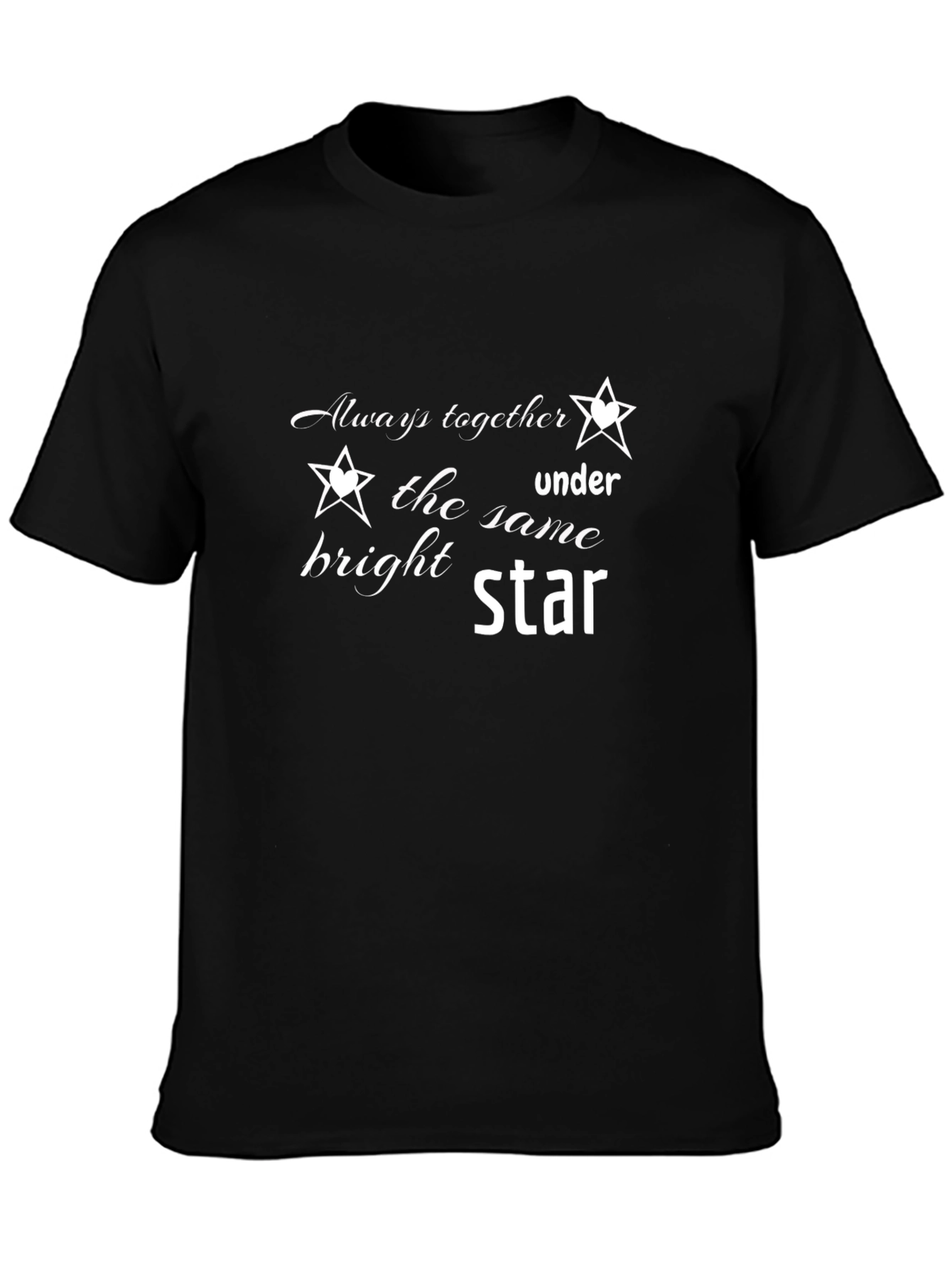 Always Together Under The Same Star Black T-Shirt