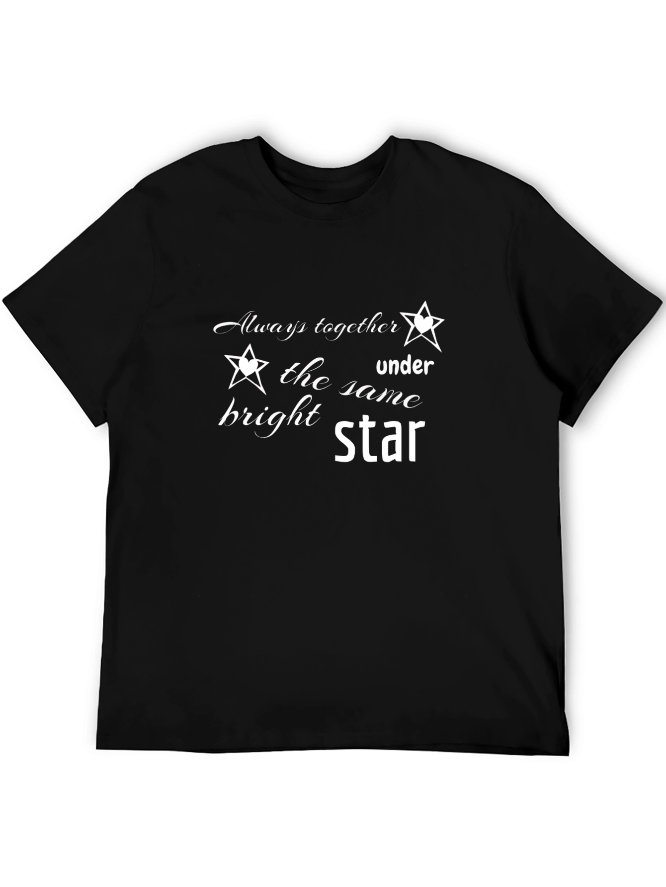 Always Together Under The Same Star Black T-Shirt