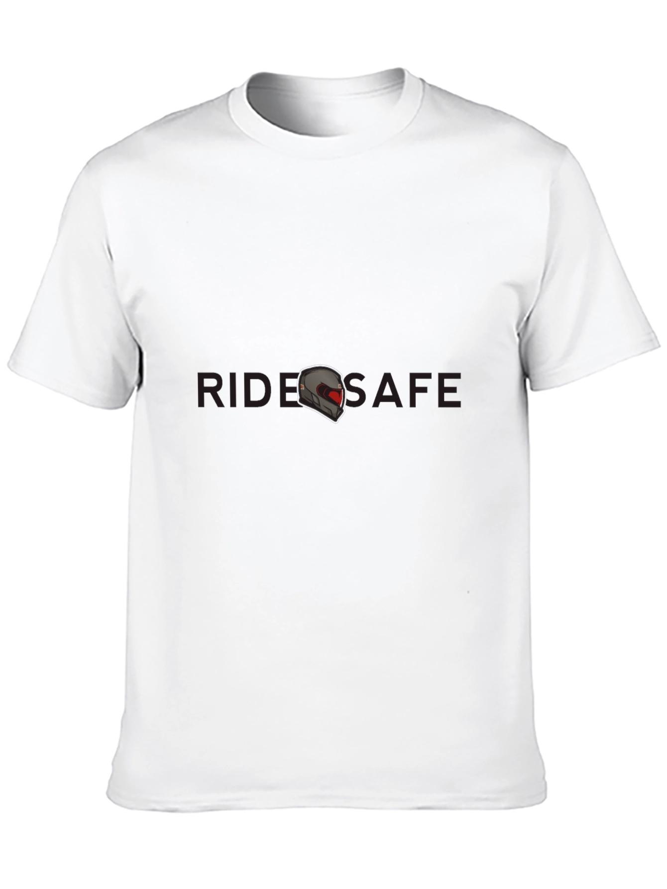 Ride Safe Graphic Tee - Black Crew Neck T-Shirt