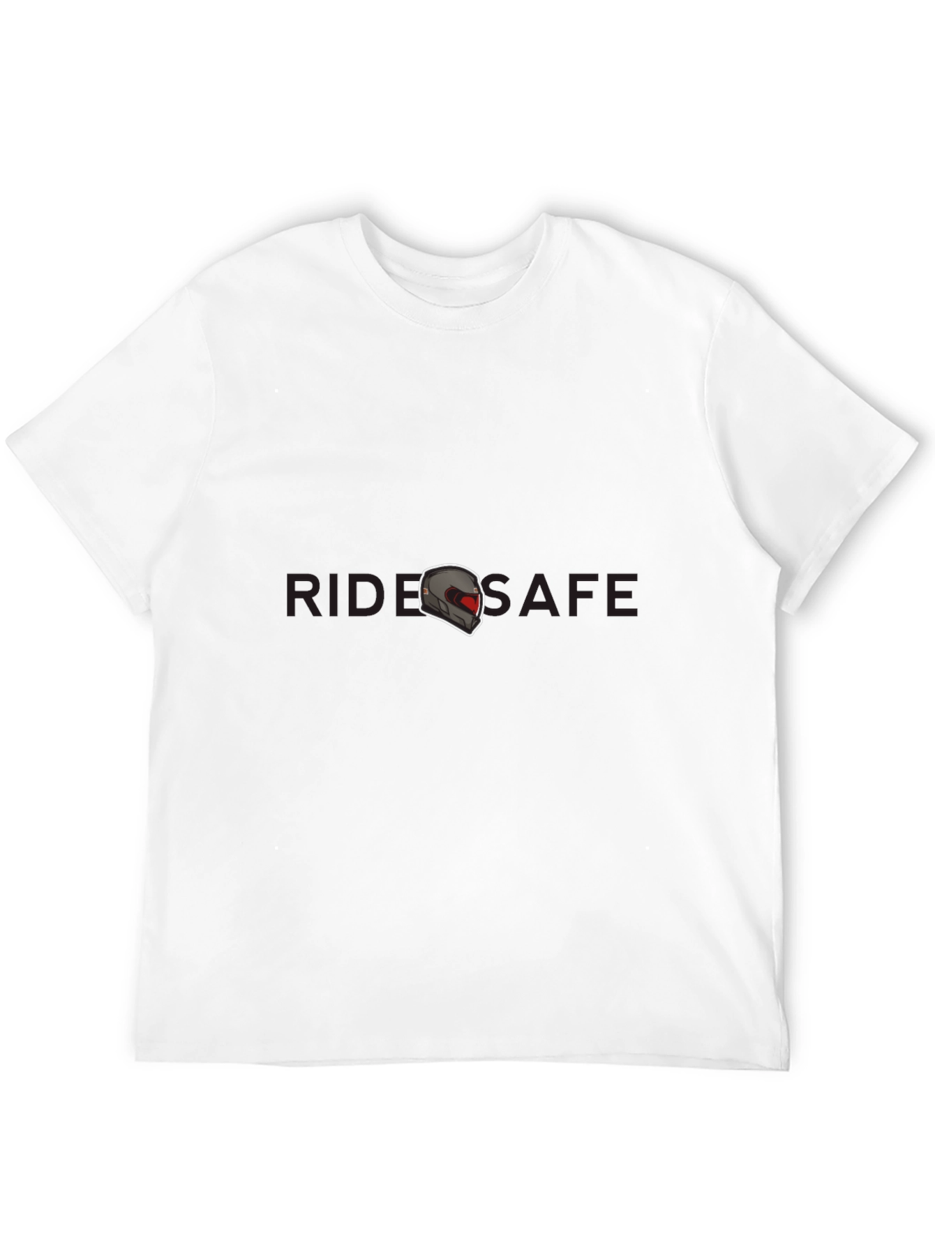 Ride Safe Graphic Tee - Black Crew Neck T-Shirt