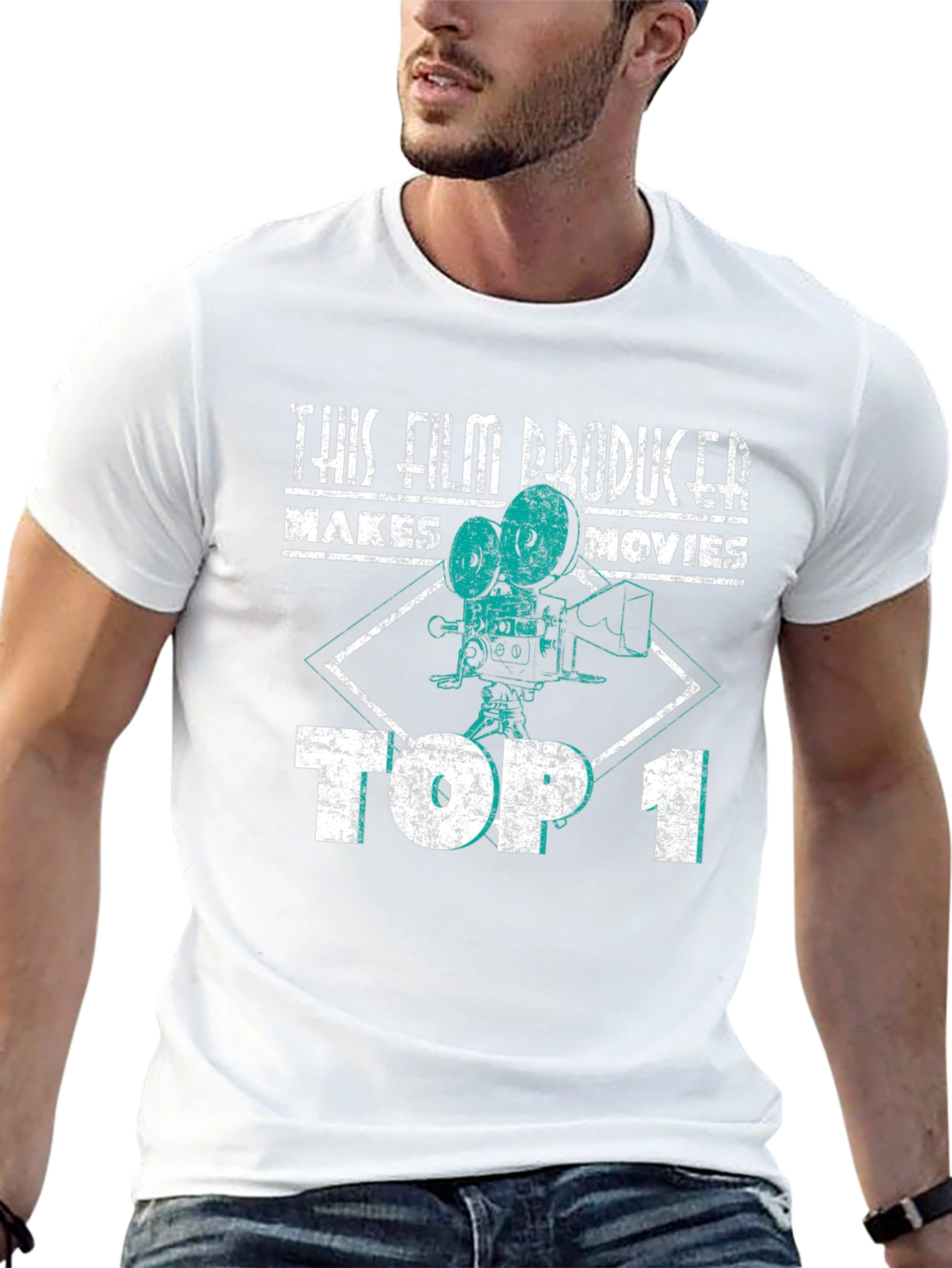 Film Producer T-Shirt - Makes Movies Top 1