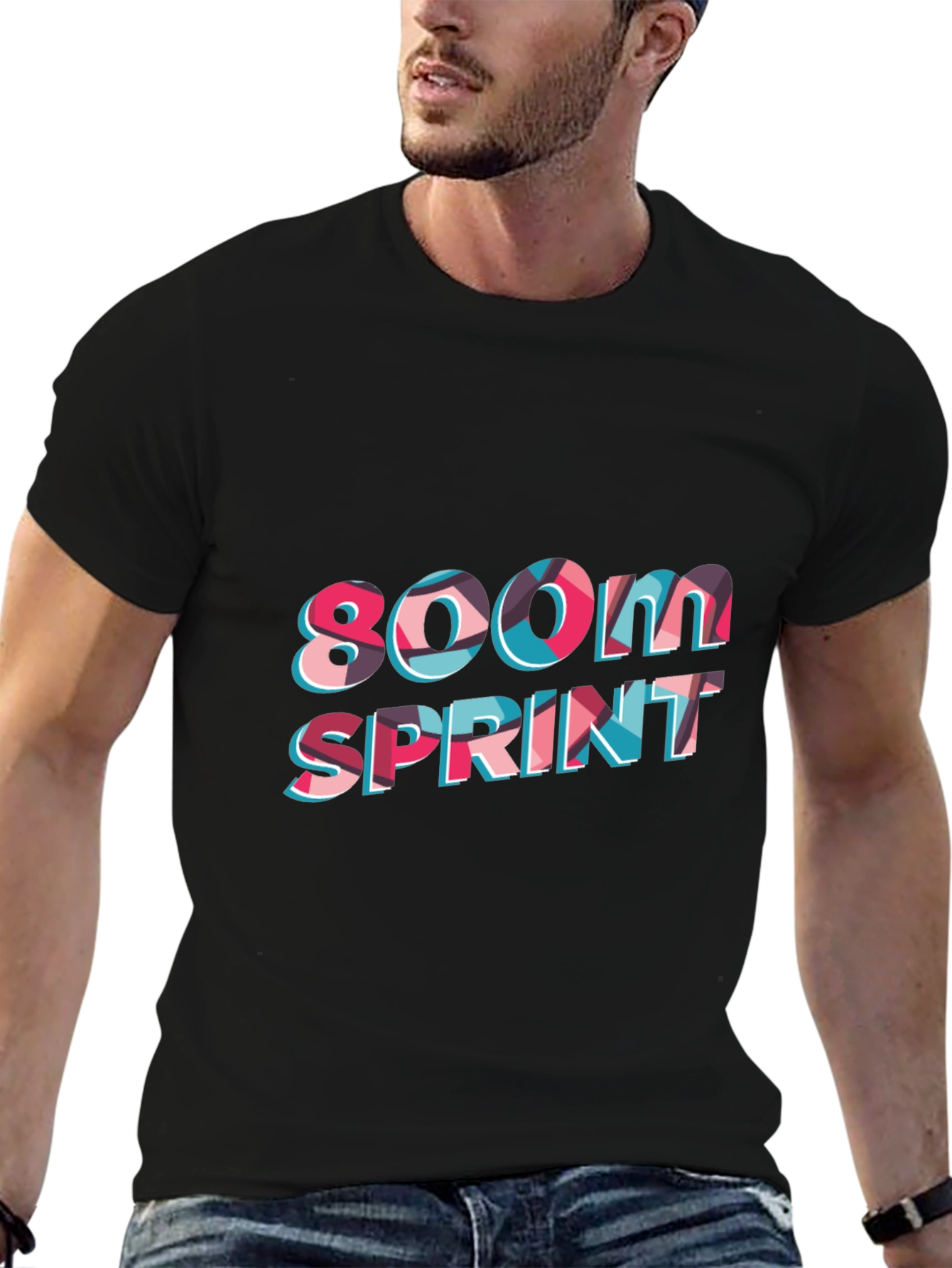 800M Sprint Black T-Shirt