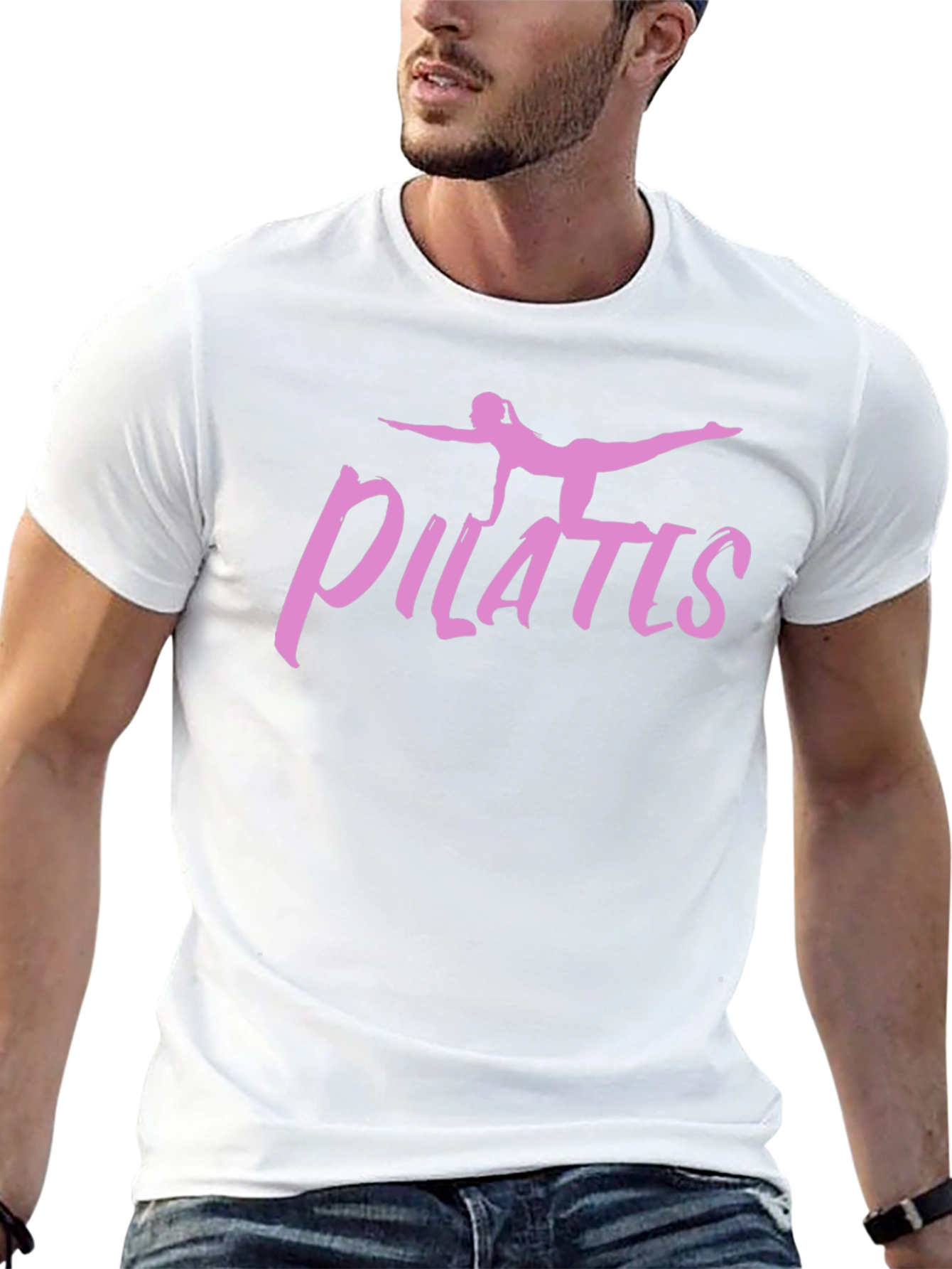Pilates Pose Graphic Tee - Black