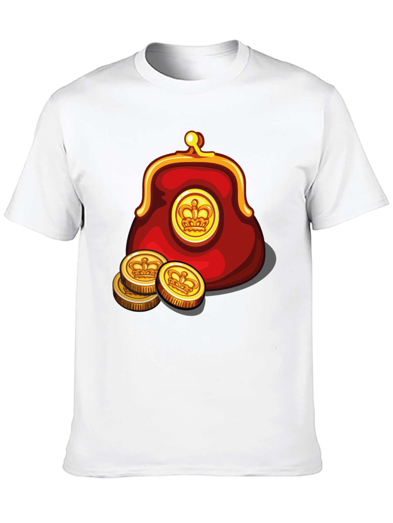 Funny Cartoon Coin Purse Black T-Shirt