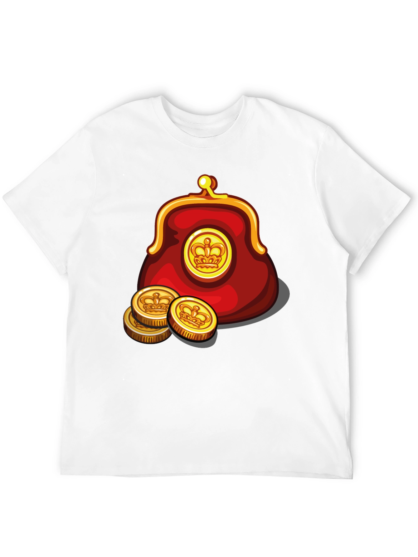 Funny Cartoon Coin Purse Black T-Shirt