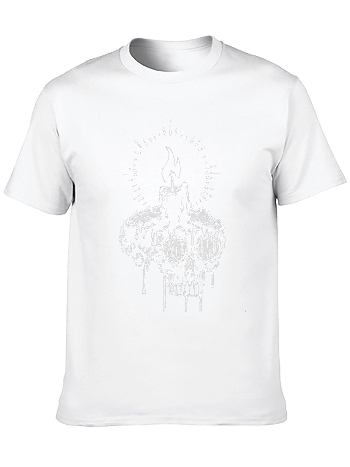 Skull Candle Graphic Tee - Black