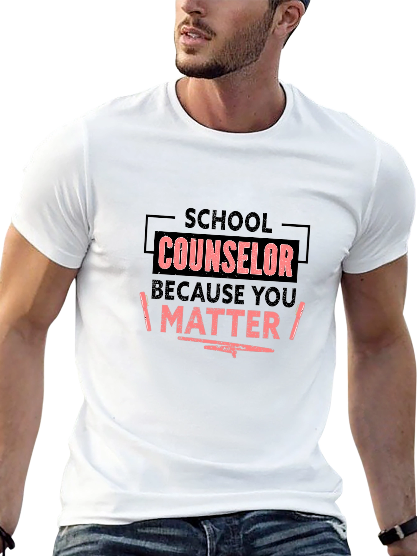School Counselor T-Shirt - You Matter - Black