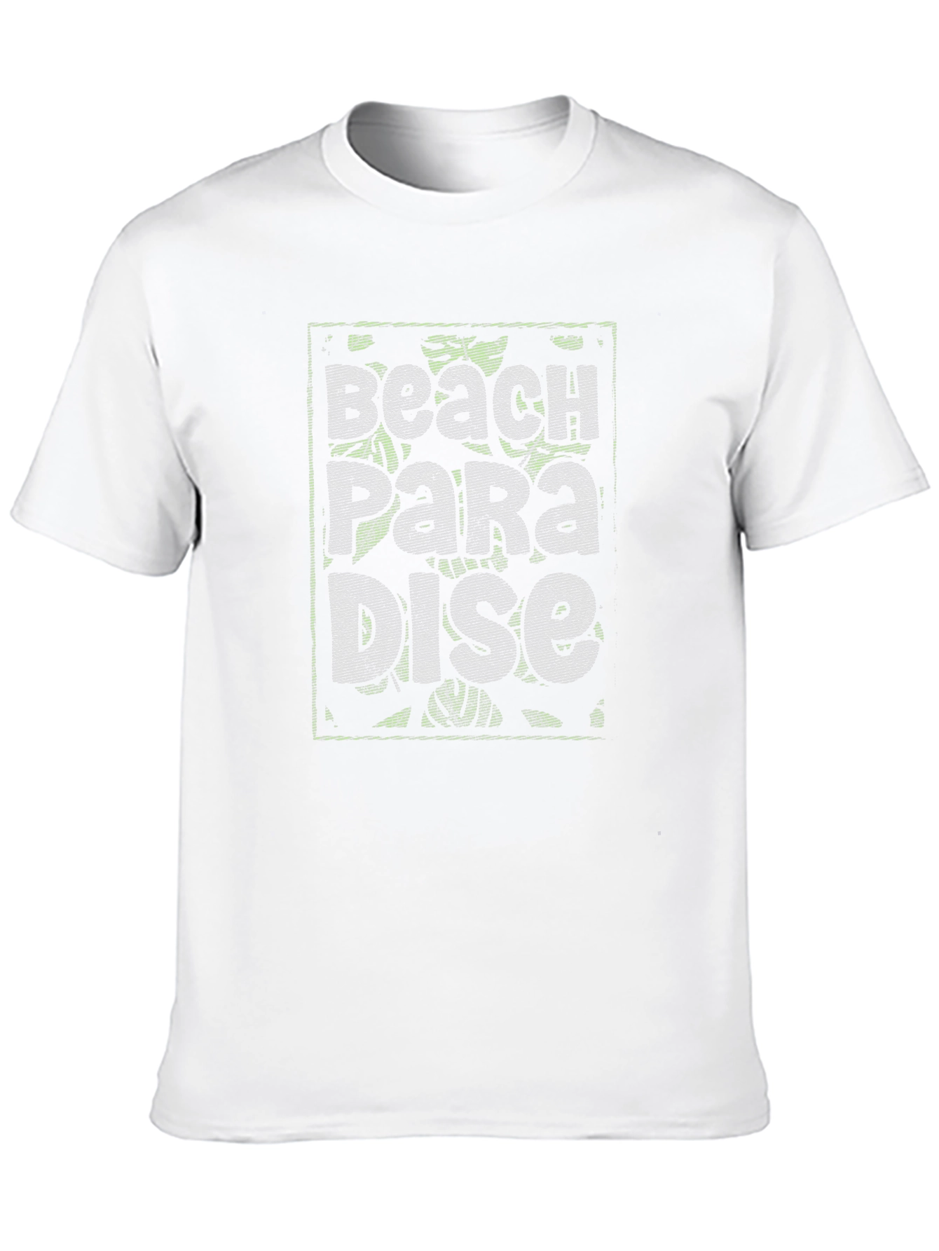 Beach Paradise Graphic Print Black T-Shirt