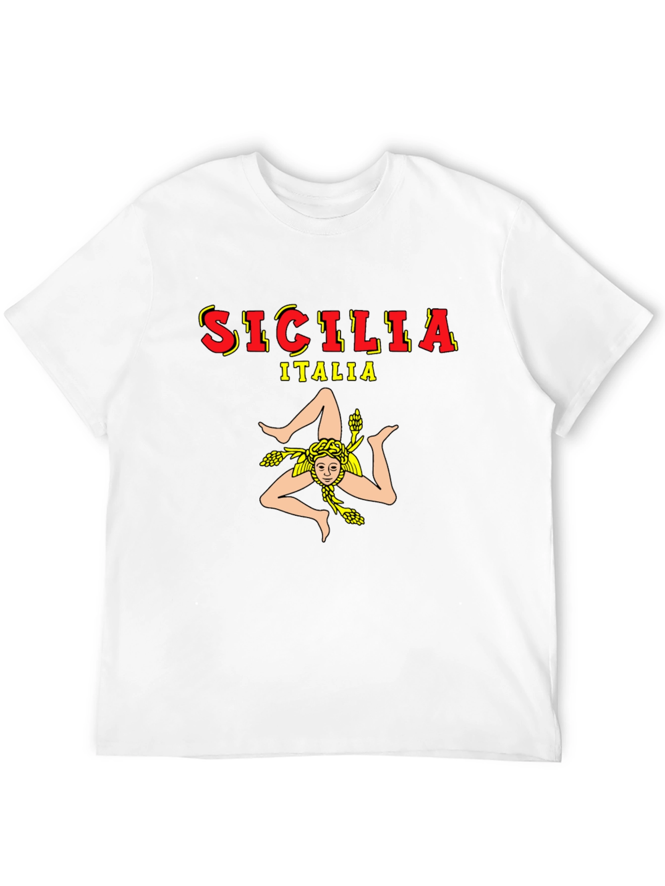 Sicilia Italia Graphic Tee - Black Cotton T-Shirt