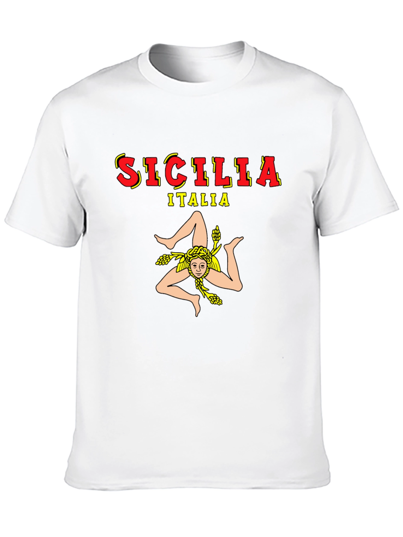 Sicilia Italia Graphic Tee - Black Cotton T-Shirt