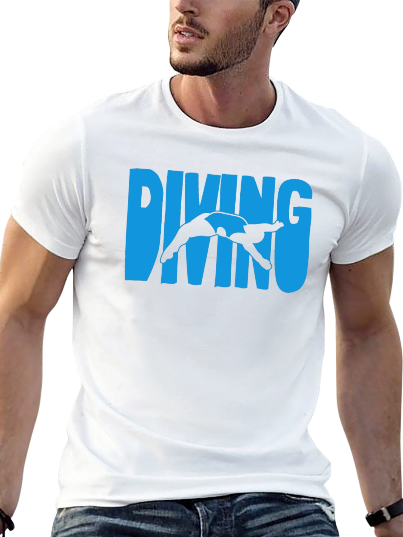 Diving T-Shirt - Cool Diver Silhouette Tee
