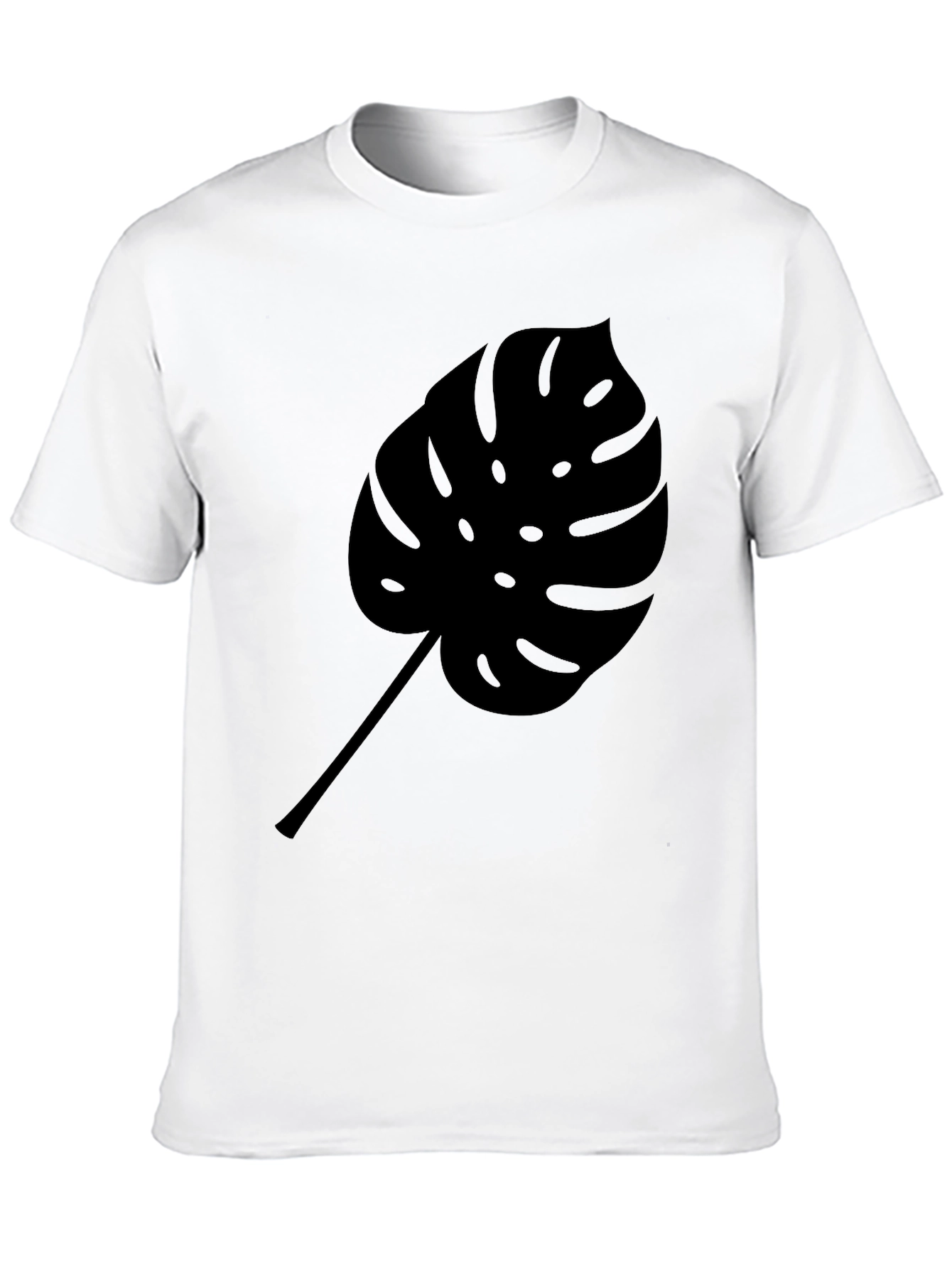 Monstera Leaf Graphic Black T-Shirt
