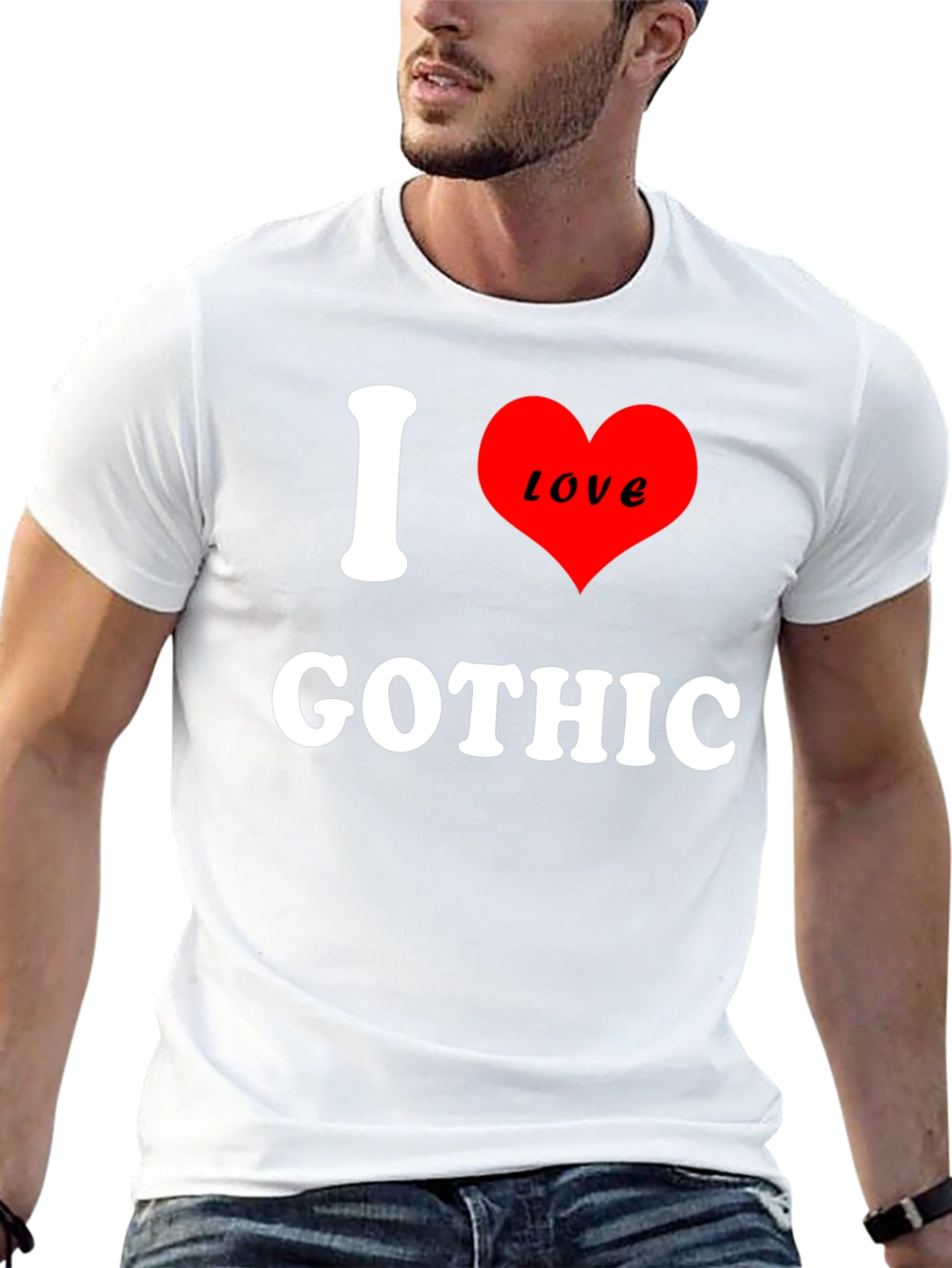 I Love Gothic Black T-Shirt Fashion Top