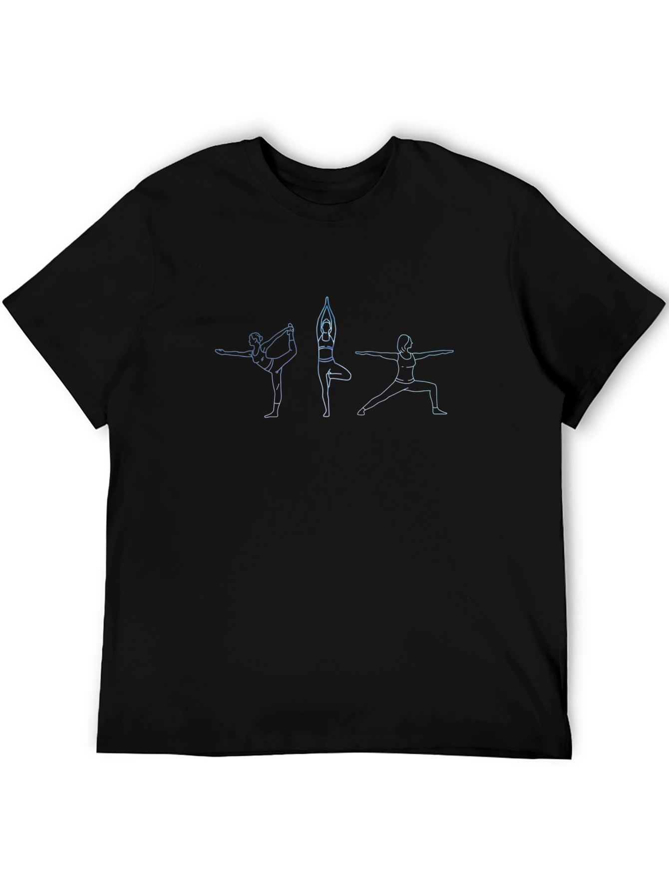 Yoga Pose Graphic Black T-Shirt