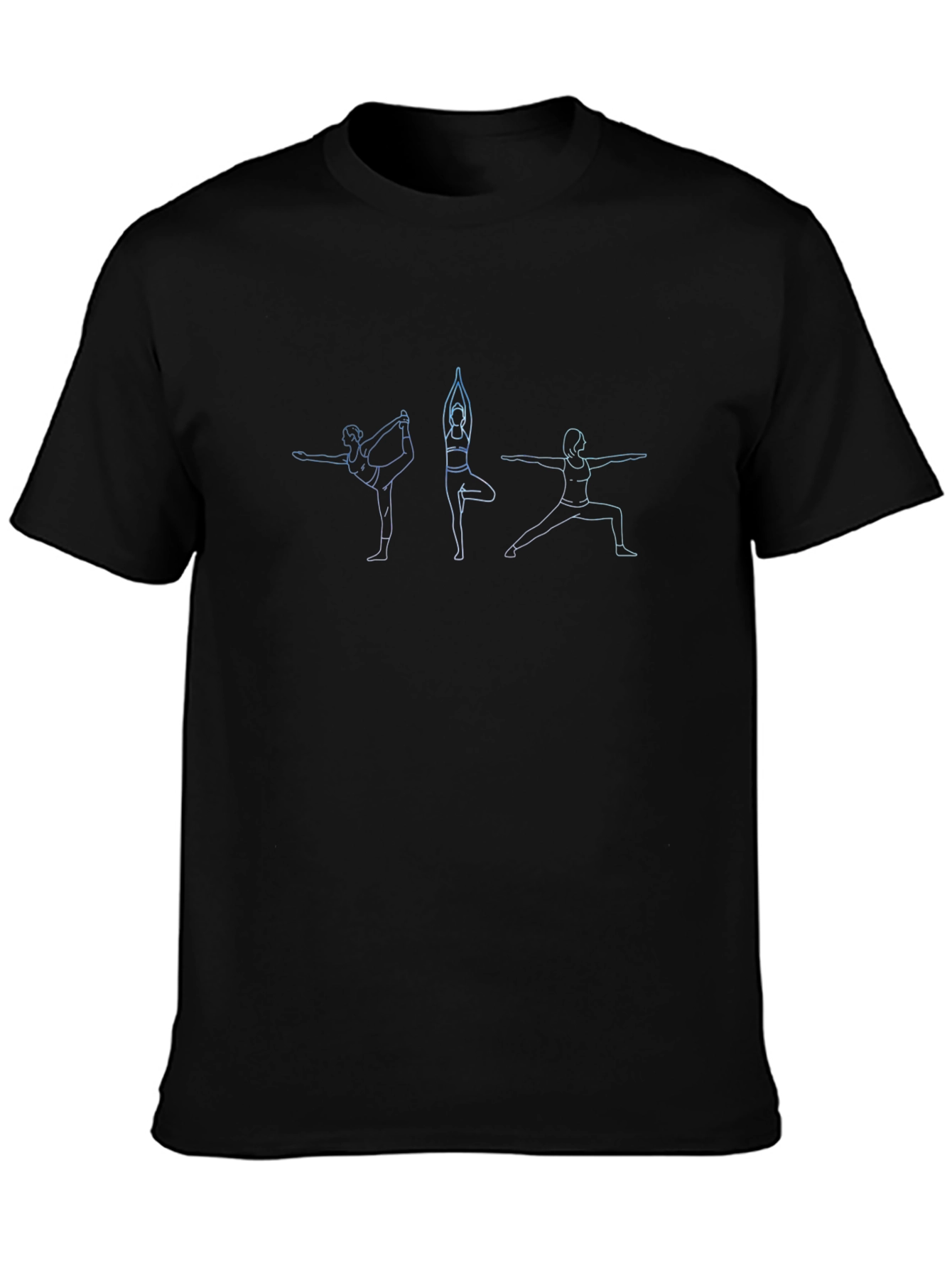 Yoga Pose Graphic Black T-Shirt