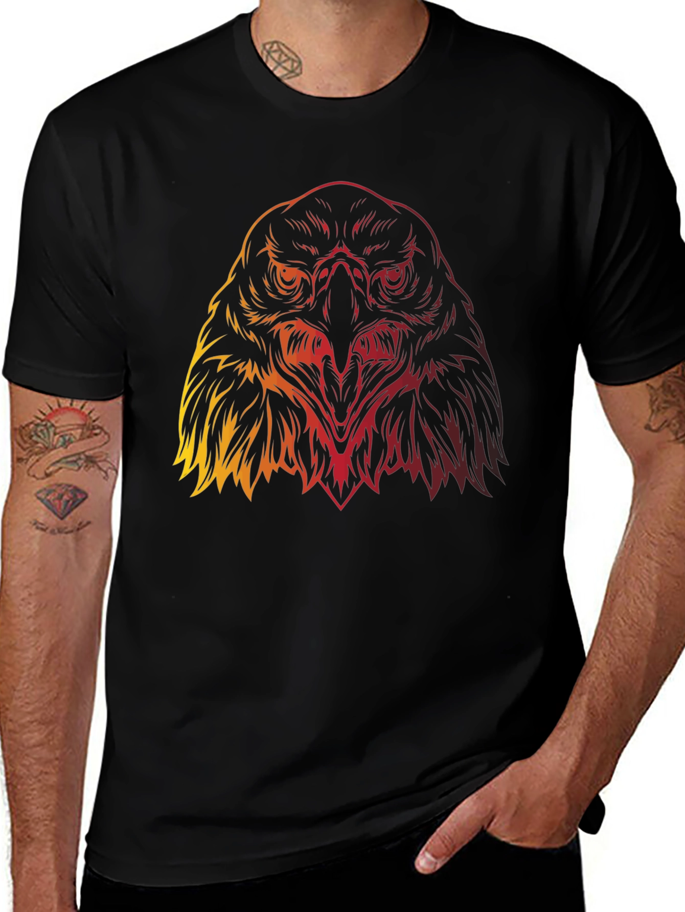 Eagle Graphic Tee - Bold Bird of Prey Design