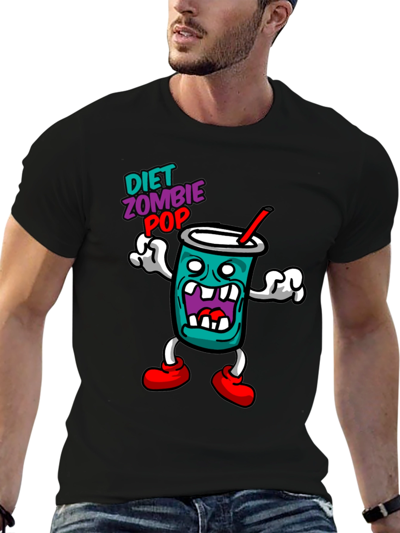 Diet Zombie Pop Black Graphic Tee