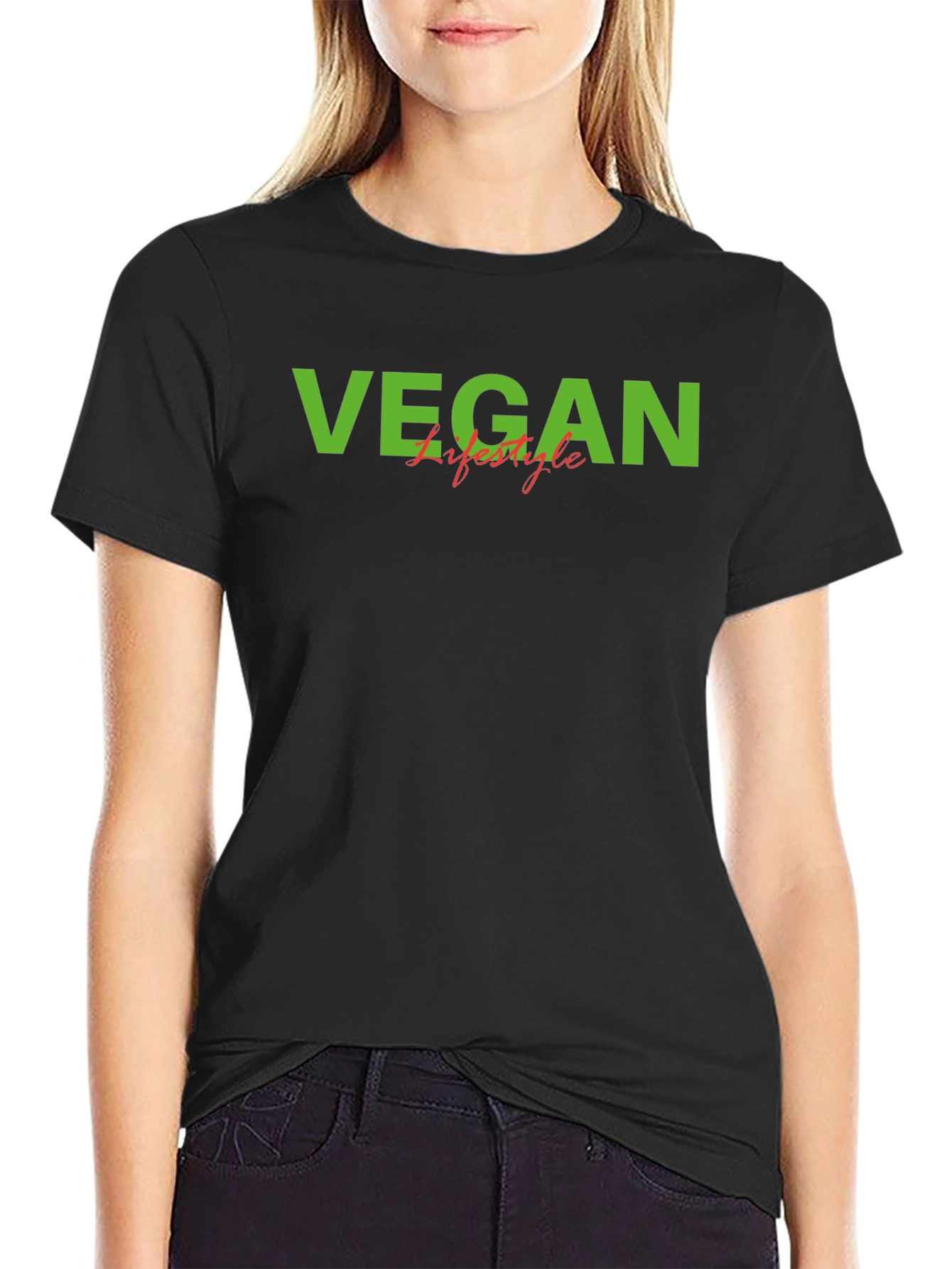 Vegan Lifestyle Graphic T-Shirt - Black