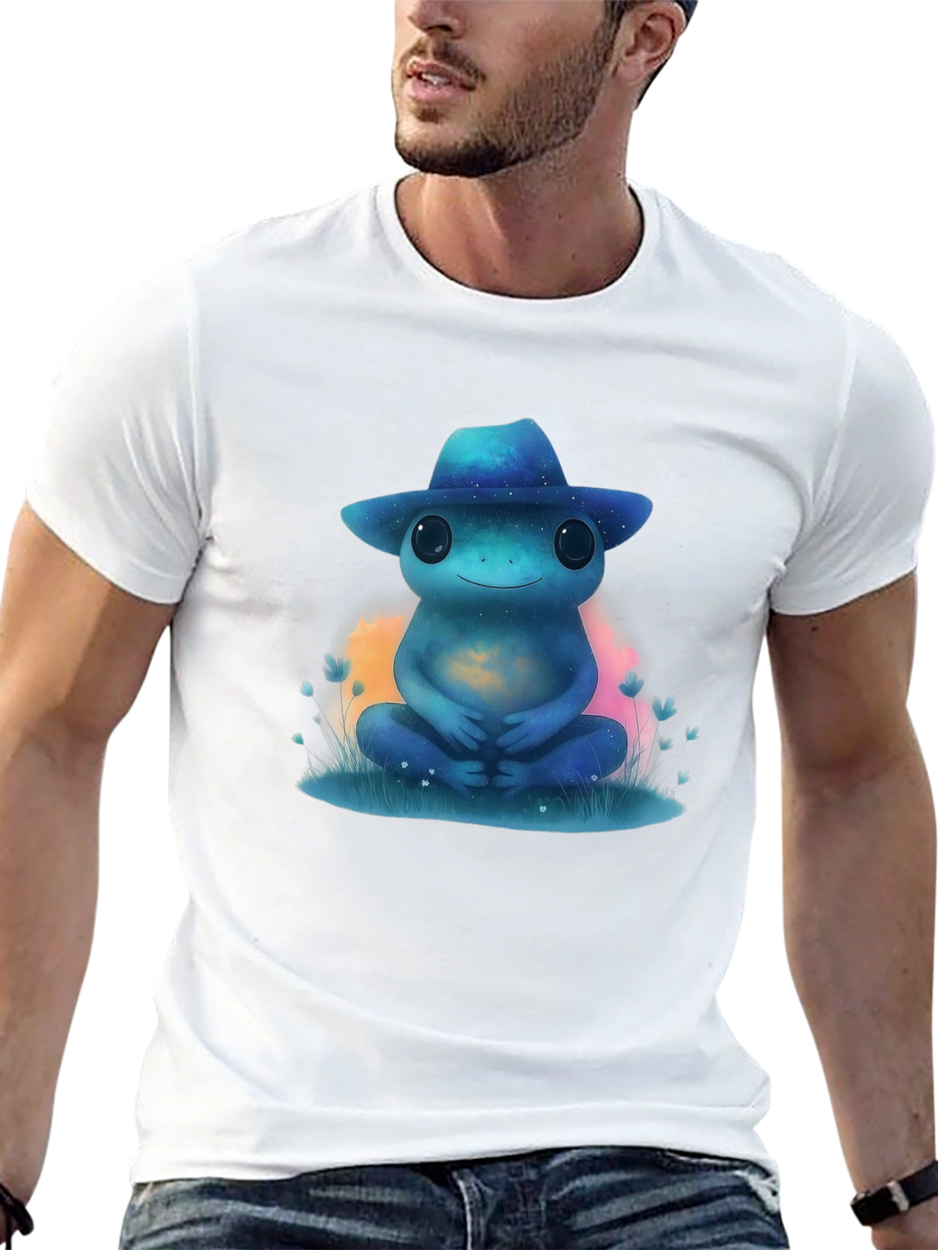 Cosmic Frog T-Shirt - Galaxy Hat Design