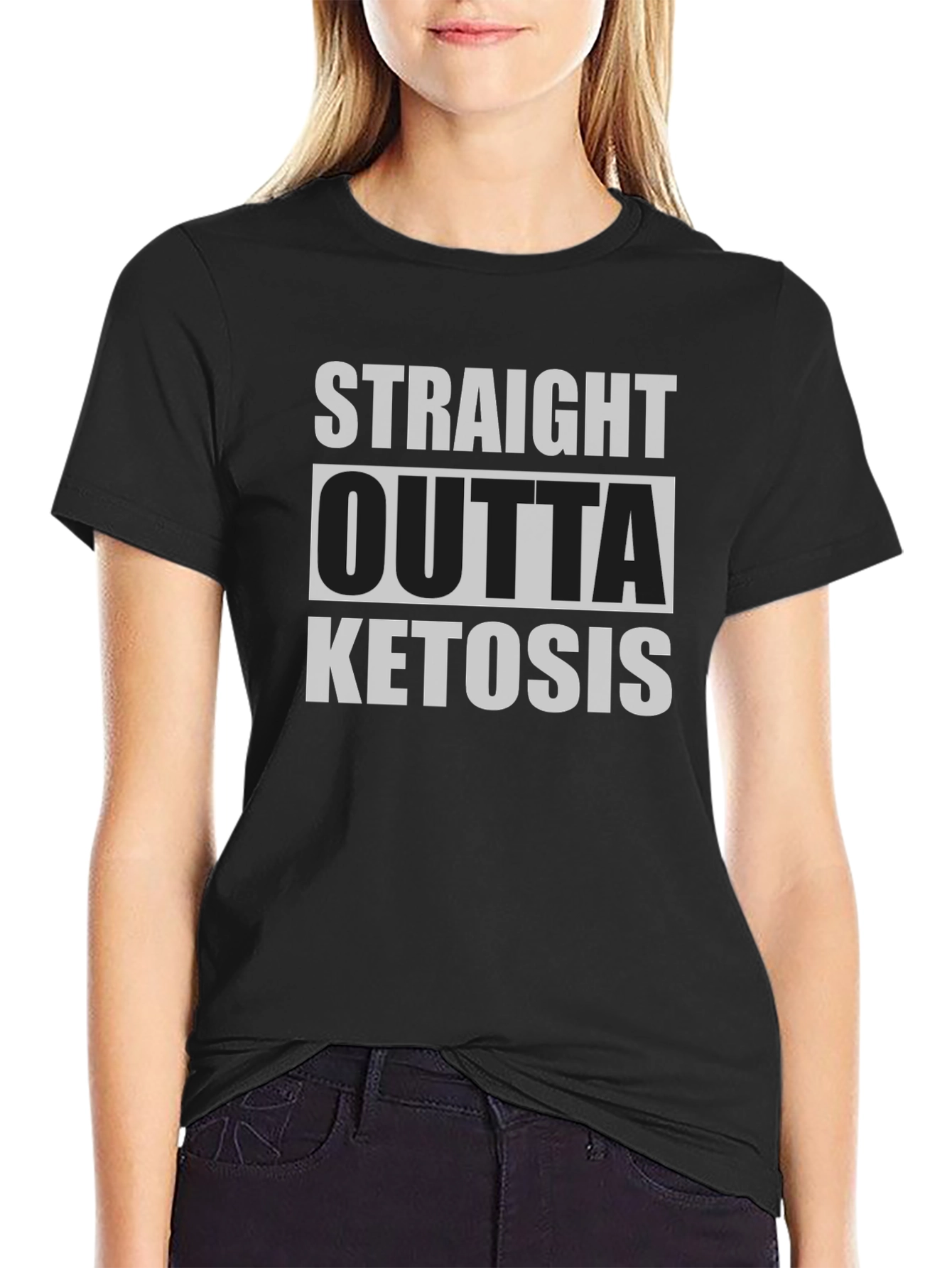 Straight Outta Ketosis T-Shirt Funny Keto Diet Tee