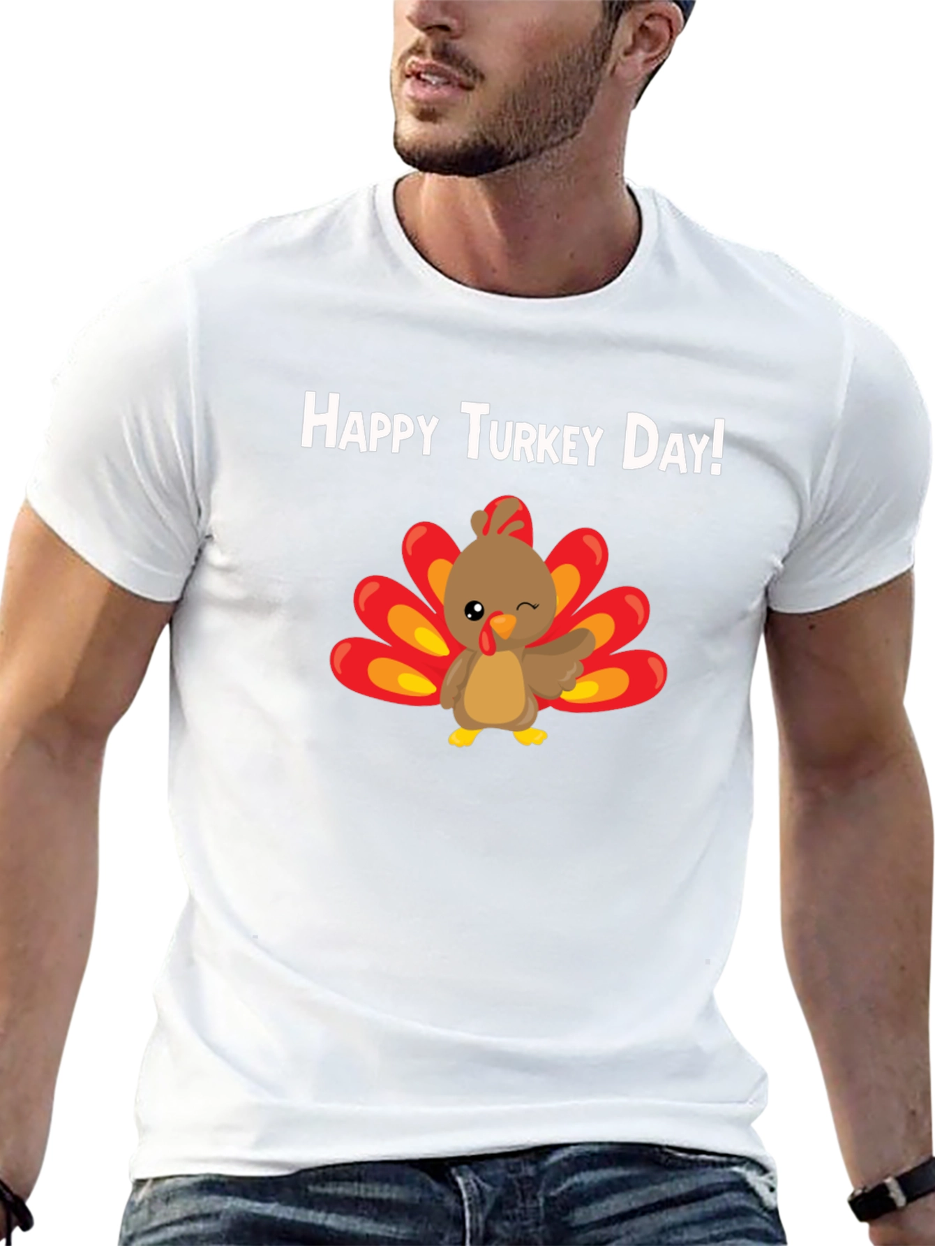 Happy Turkey Day T-Shirt - Thanksgiving Tee