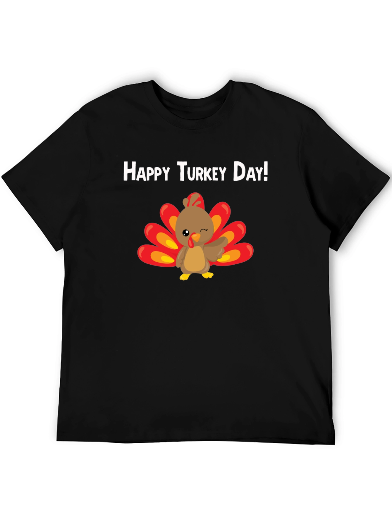 Happy Turkey Day T-Shirt - Thanksgiving Tee