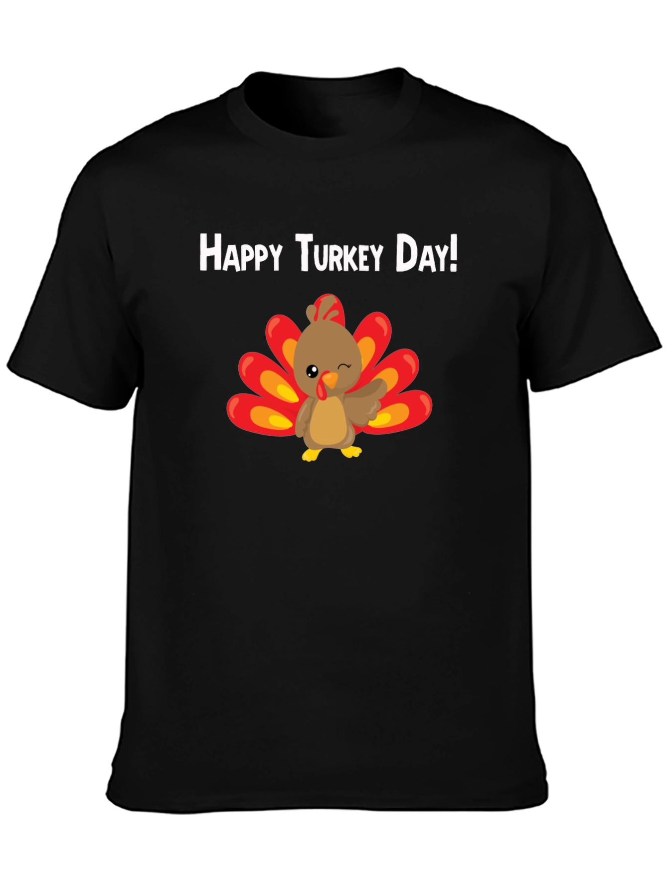 Happy Turkey Day T-Shirt - Thanksgiving Tee