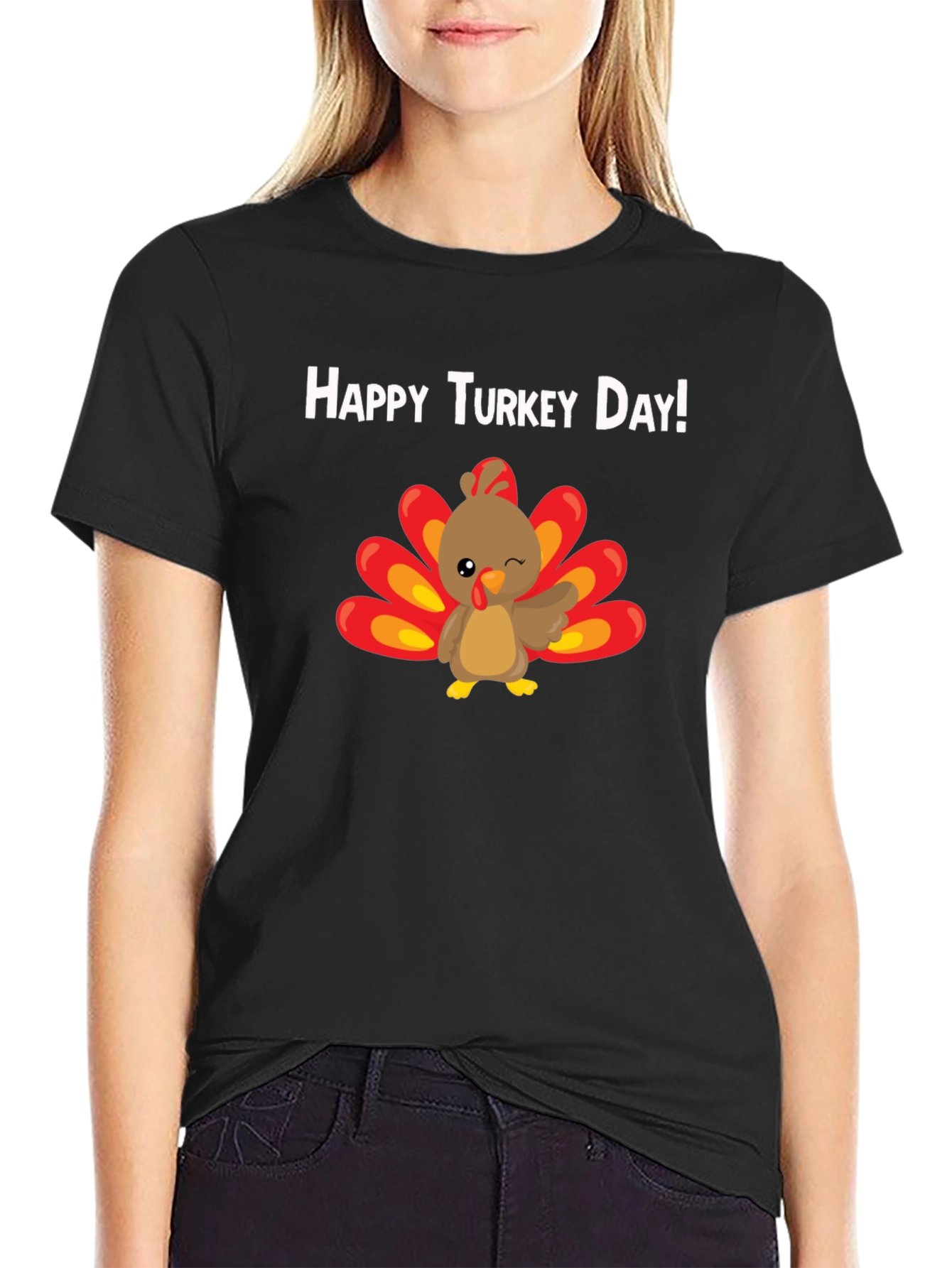 Happy Turkey Day T-Shirt - Thanksgiving Tee