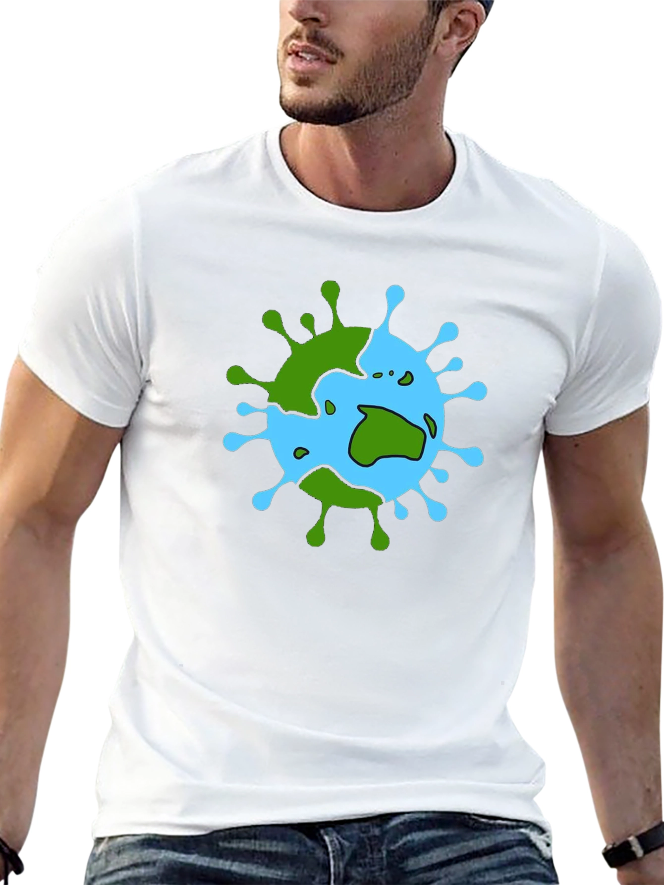 Earth Virus Graphic T-Shirt - Black Cotton Tee
