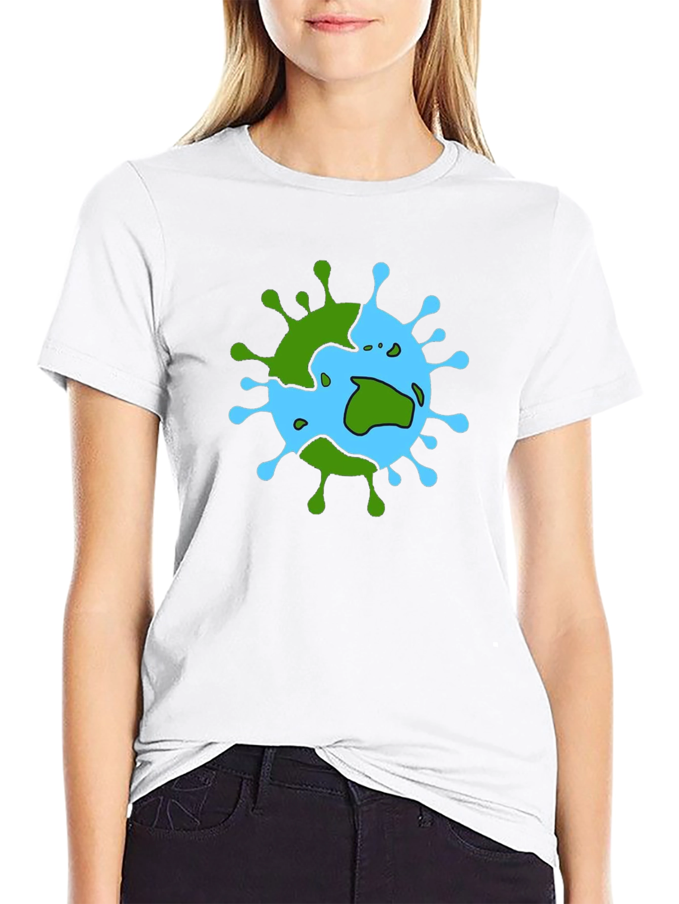 Earth Virus Graphic T-Shirt - Black Cotton Tee