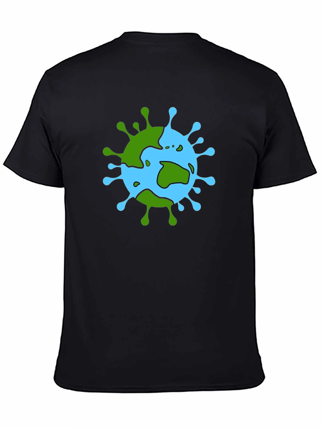 Earth Virus Graphic T-Shirt - Black Cotton Tee