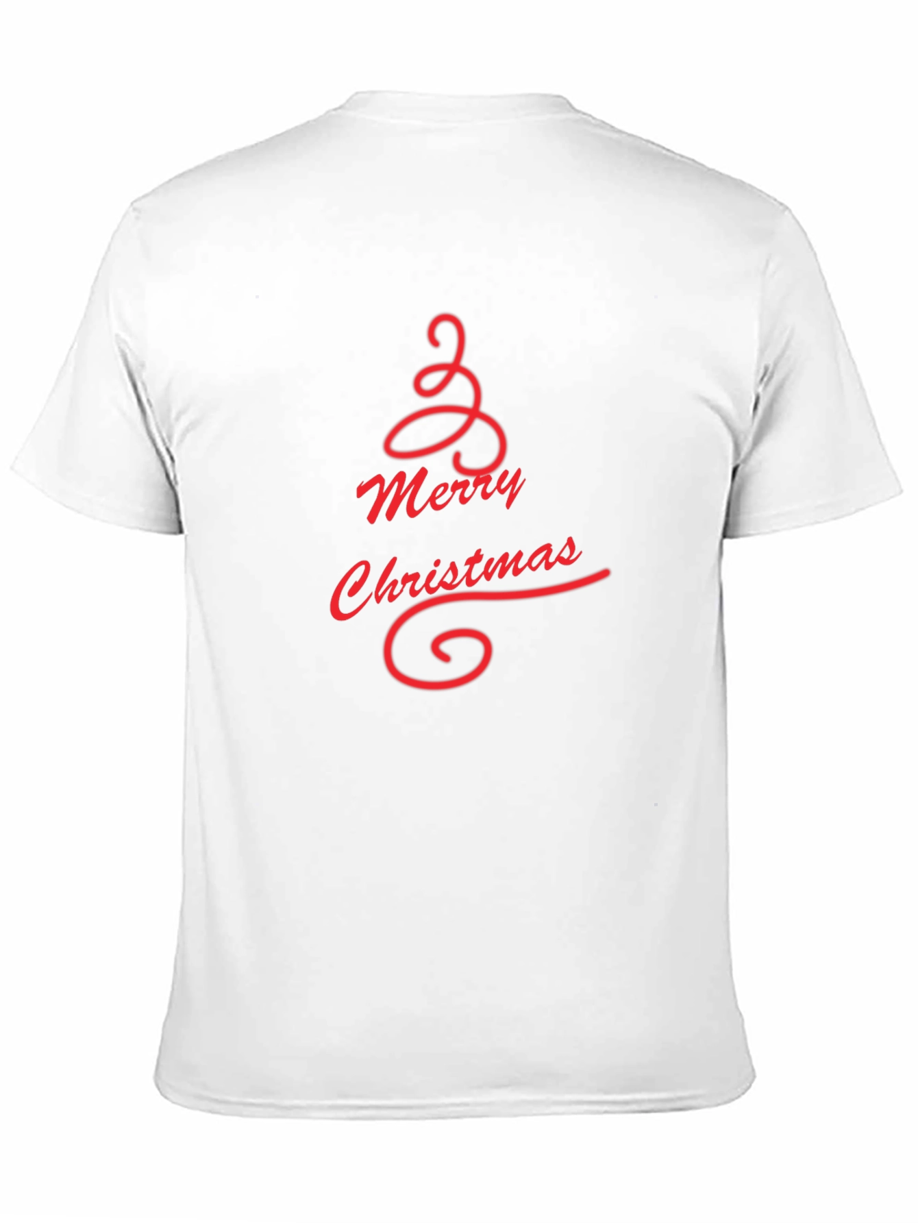 Merry Christmas Tree Graphic Tee - Black