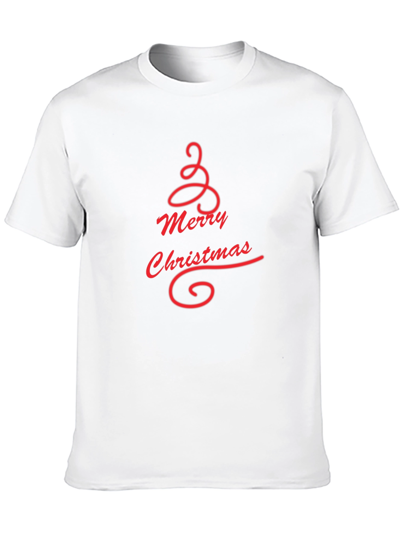 Merry Christmas Tree Graphic Tee - Black