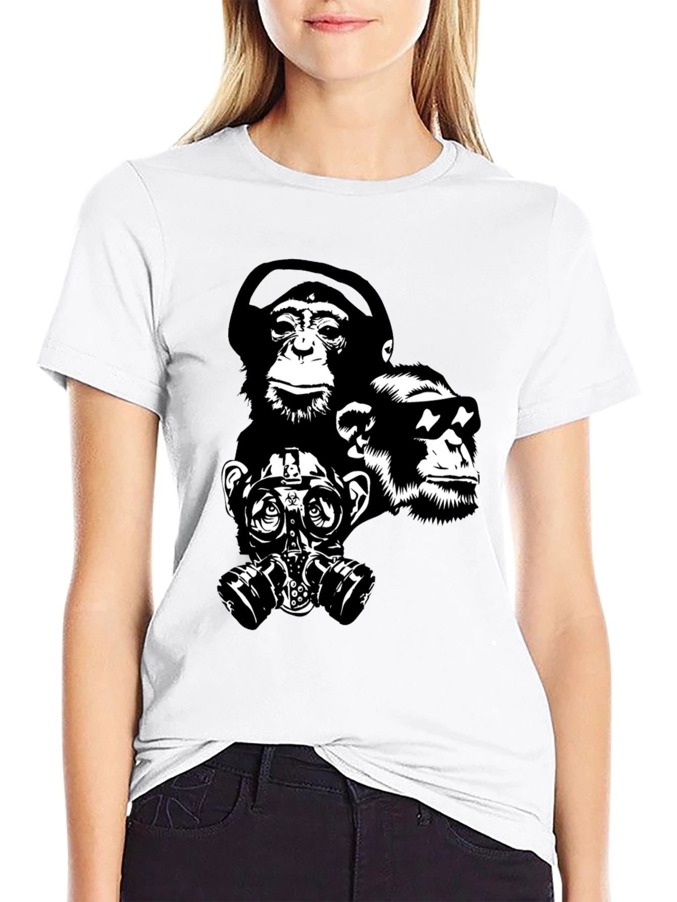 Ape Squad Black T-Shirt - Cool Monkey Design