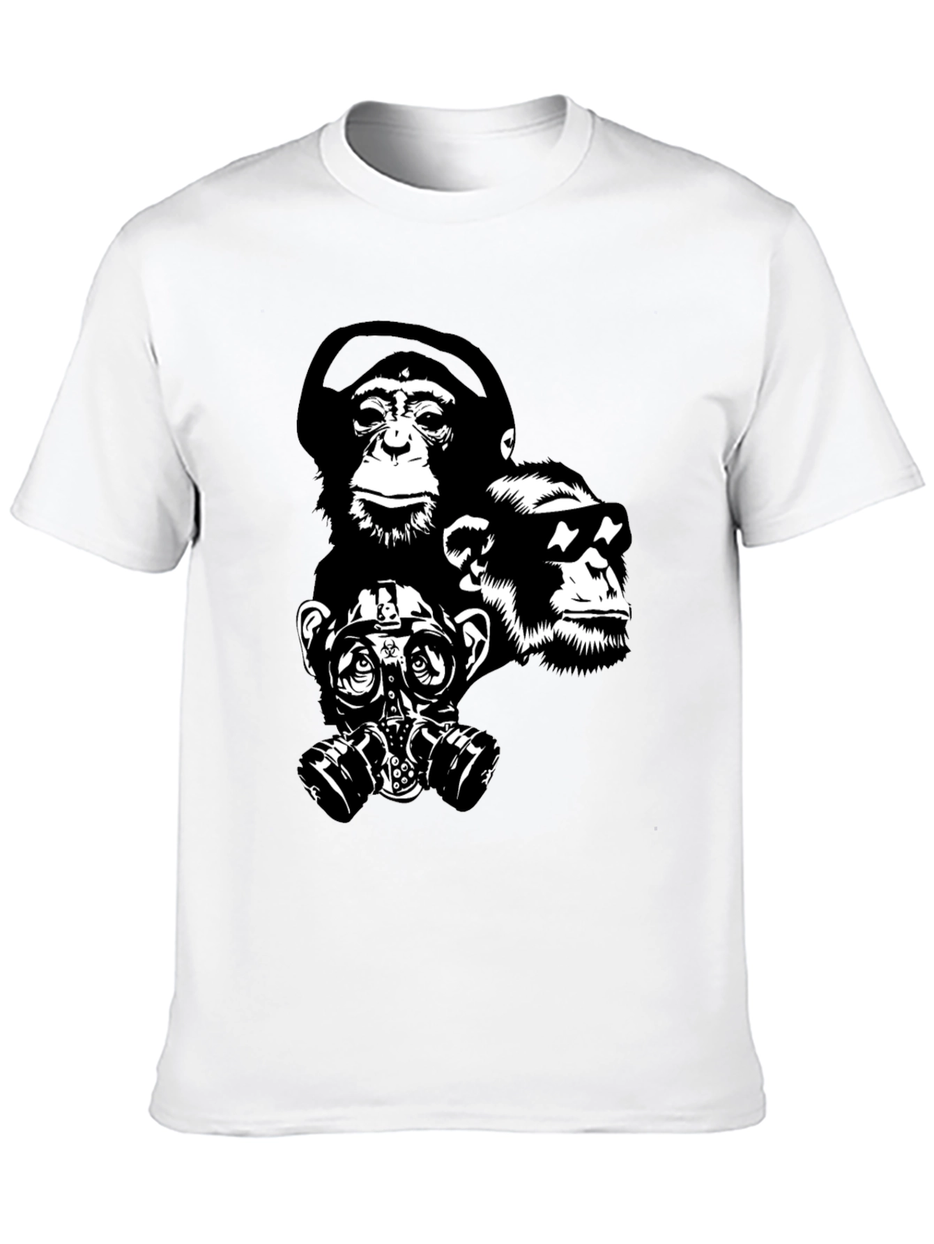 Ape Squad Black T-Shirt - Cool Monkey Design