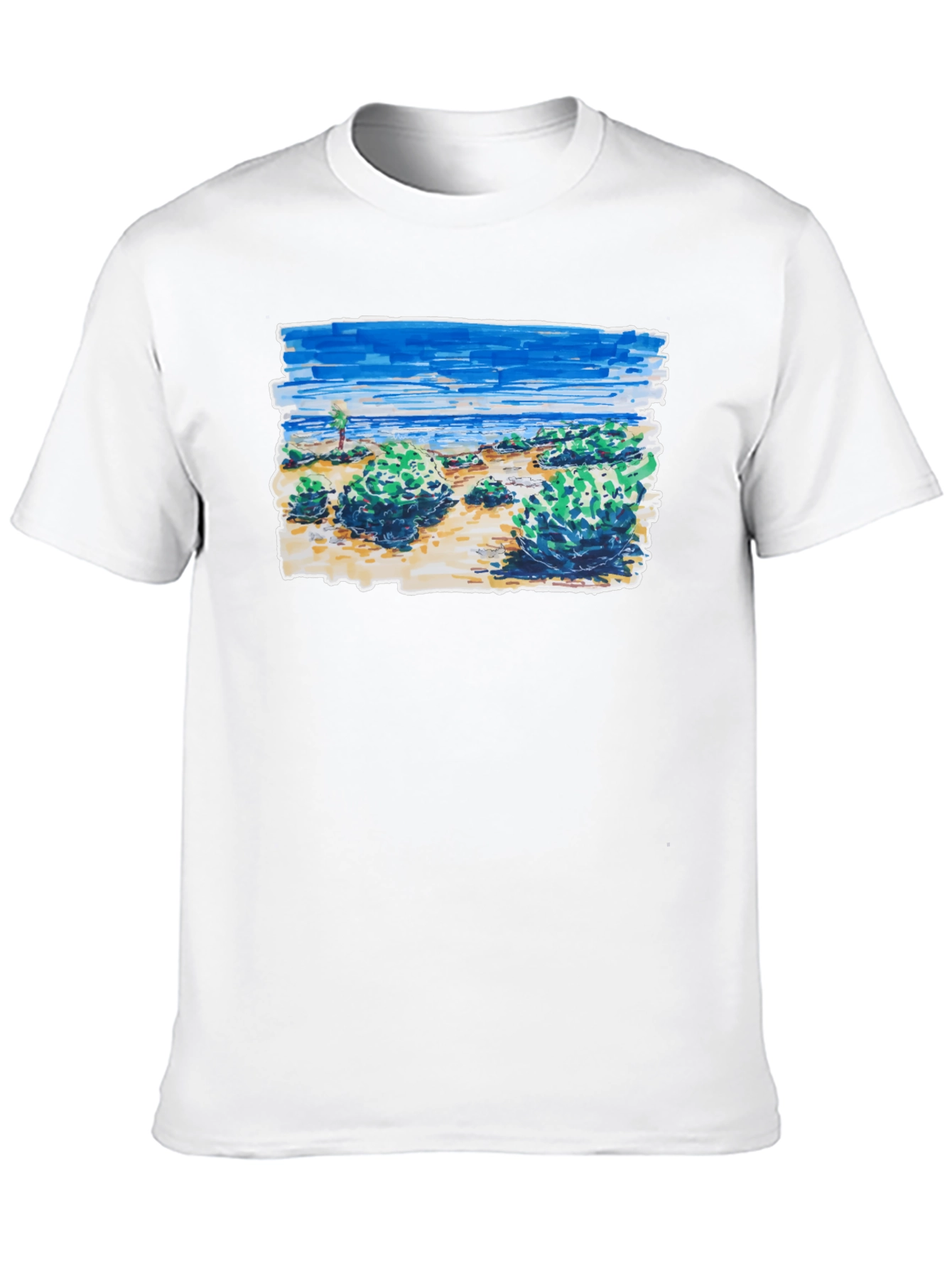 Coastal Sketch Graphic Tee - Black
