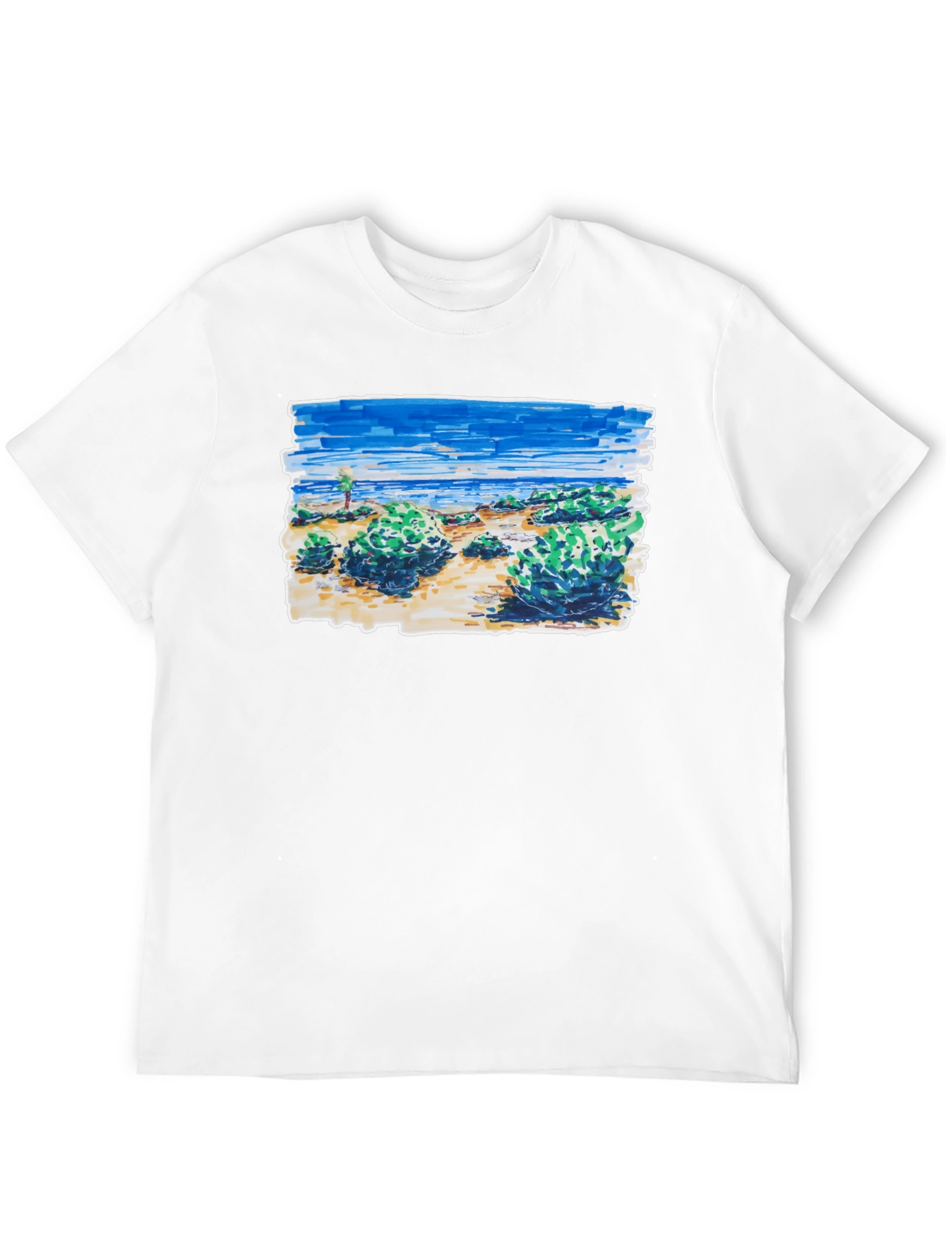 Coastal Sketch Graphic Tee - Black