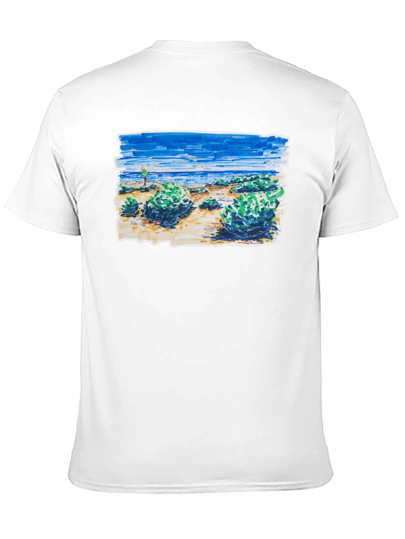 Coastal Sketch Graphic Tee - Black