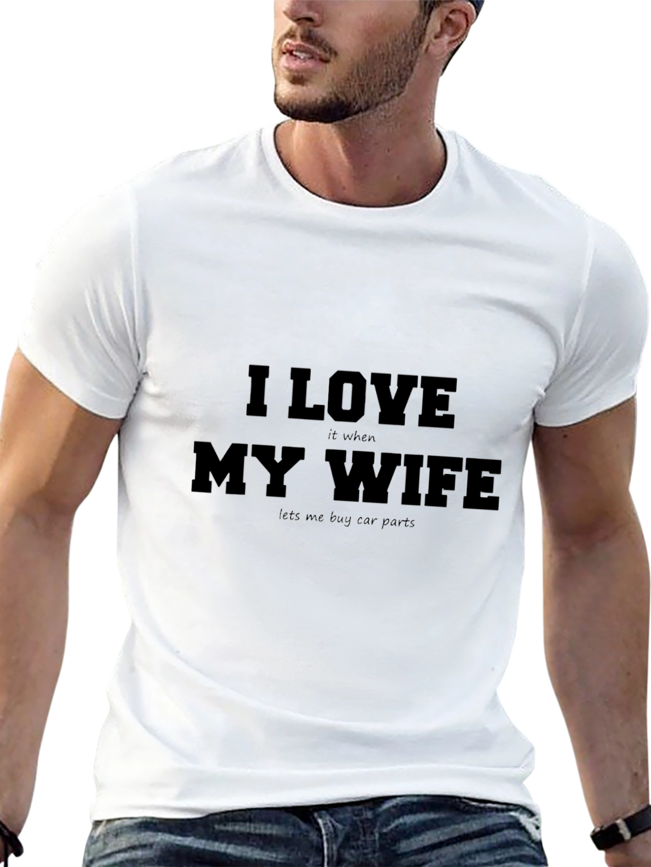 I Love My Wife Car Parts T-Shirt Funny Gift
