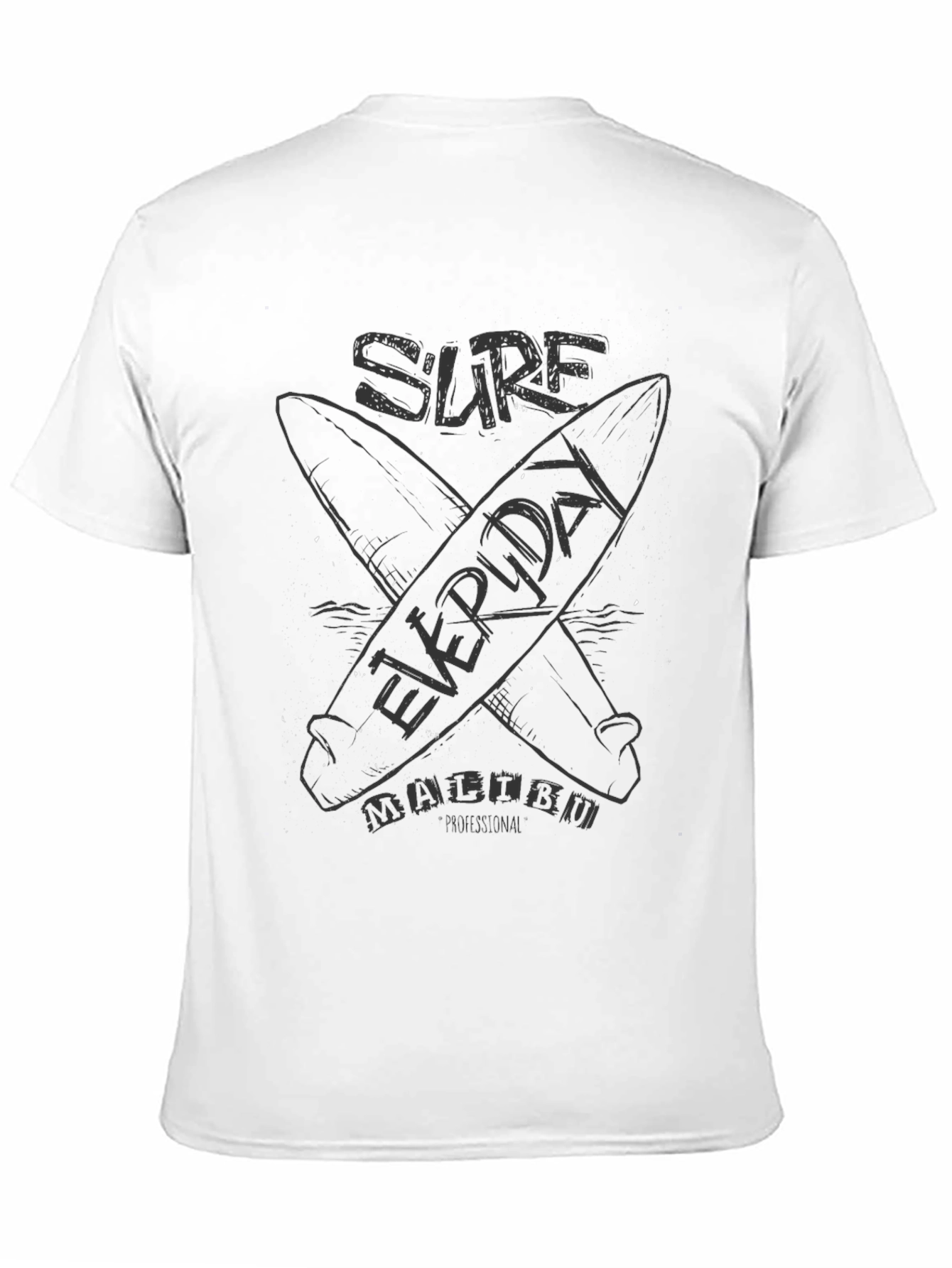Surf Everyday Malibu T-Shirt - Black
