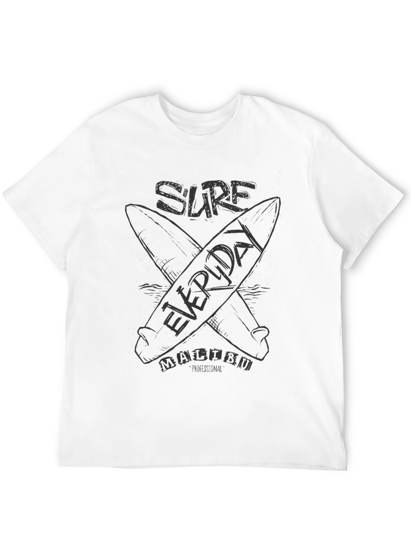 Surf Everyday Malibu T-Shirt - Black