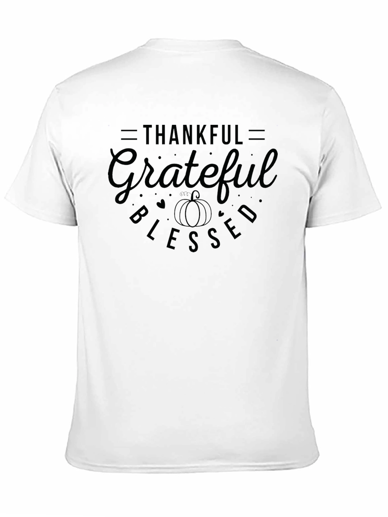 Thankful Grateful Blessed Black T-Shirt