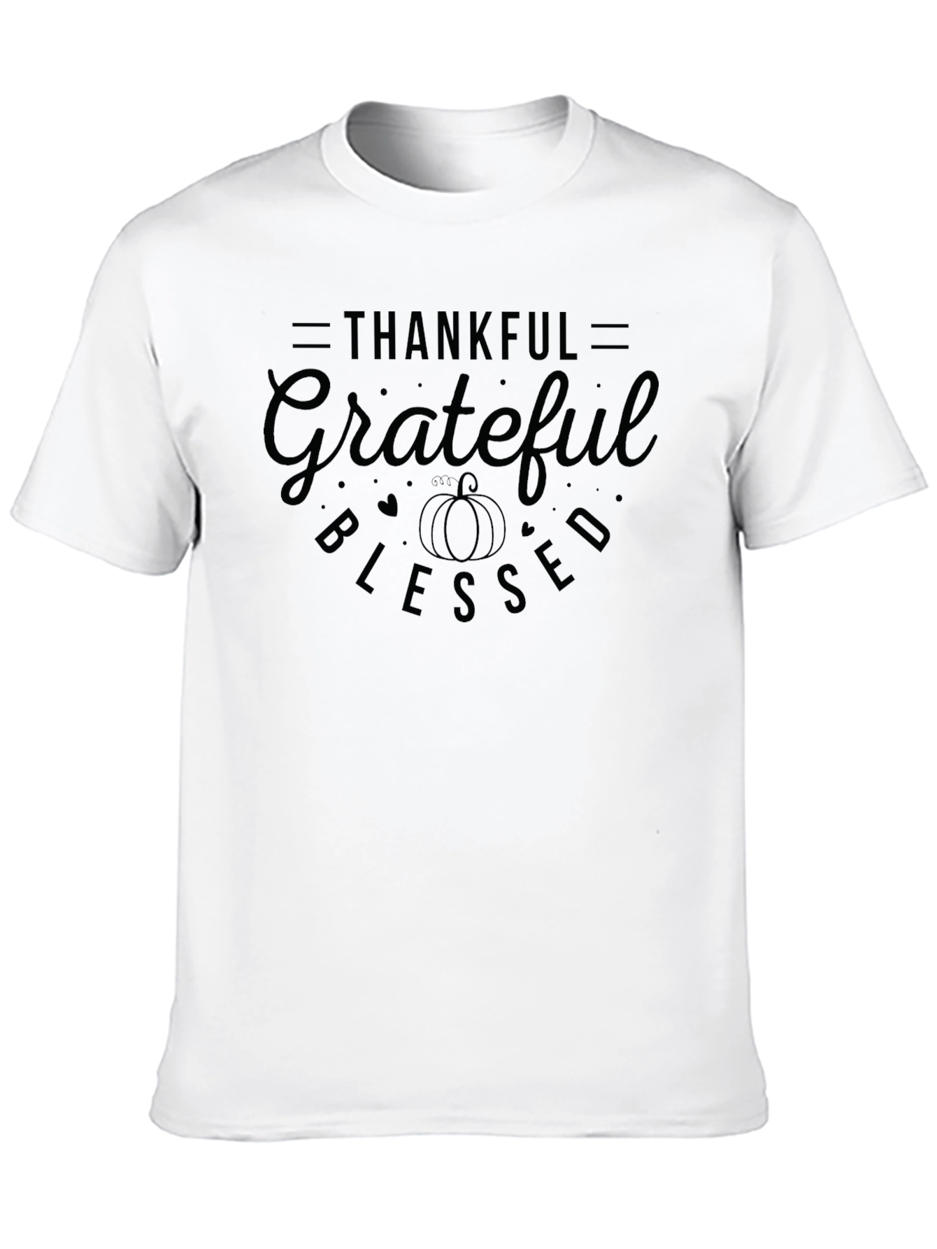Thankful Grateful Blessed Black T-Shirt