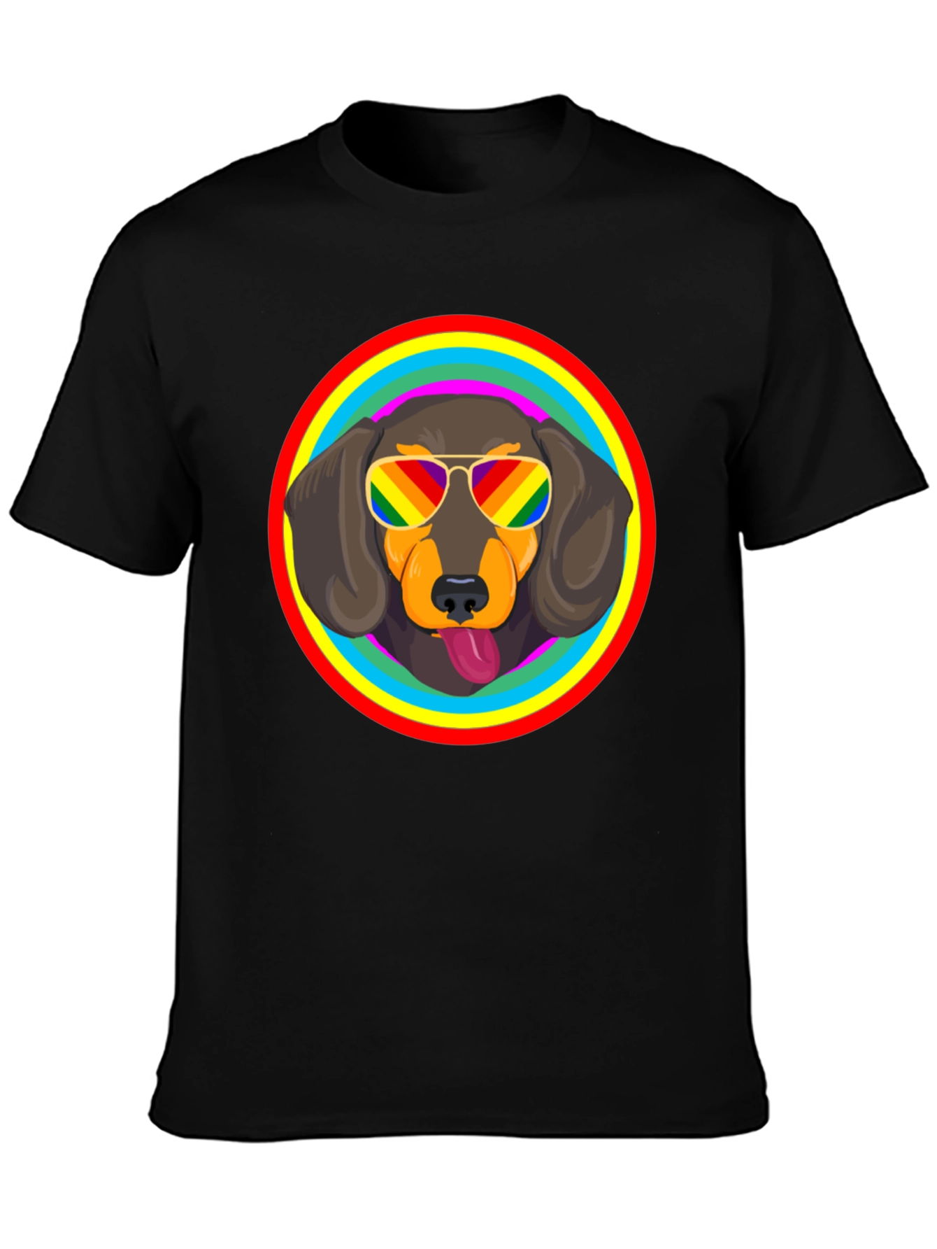 Dachshund Pride Rainbow T-Shirt