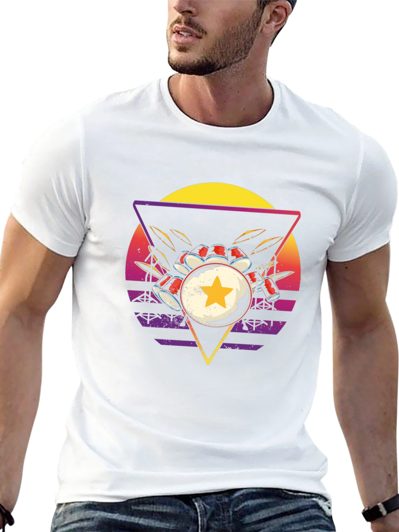 Retro Drum Kit Graphic Tee